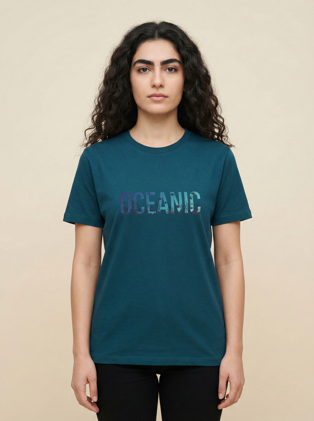 Oceanic Classic Crew Tee Petrol Blue
