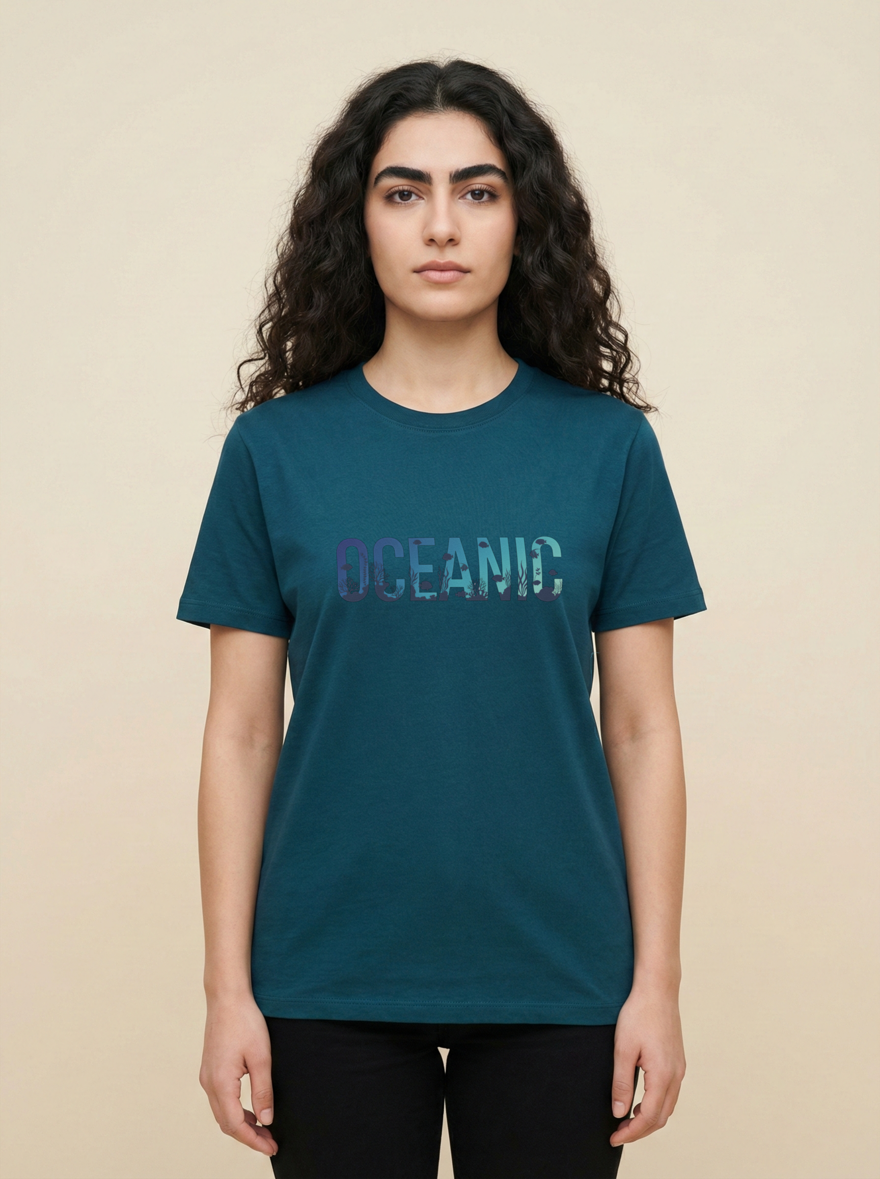 Oceanic Classic Crew Tee Petrol Blue