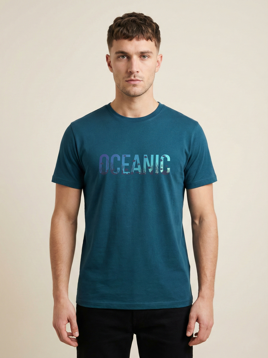 Oceanic Classic Crew Tee Petrol Blue