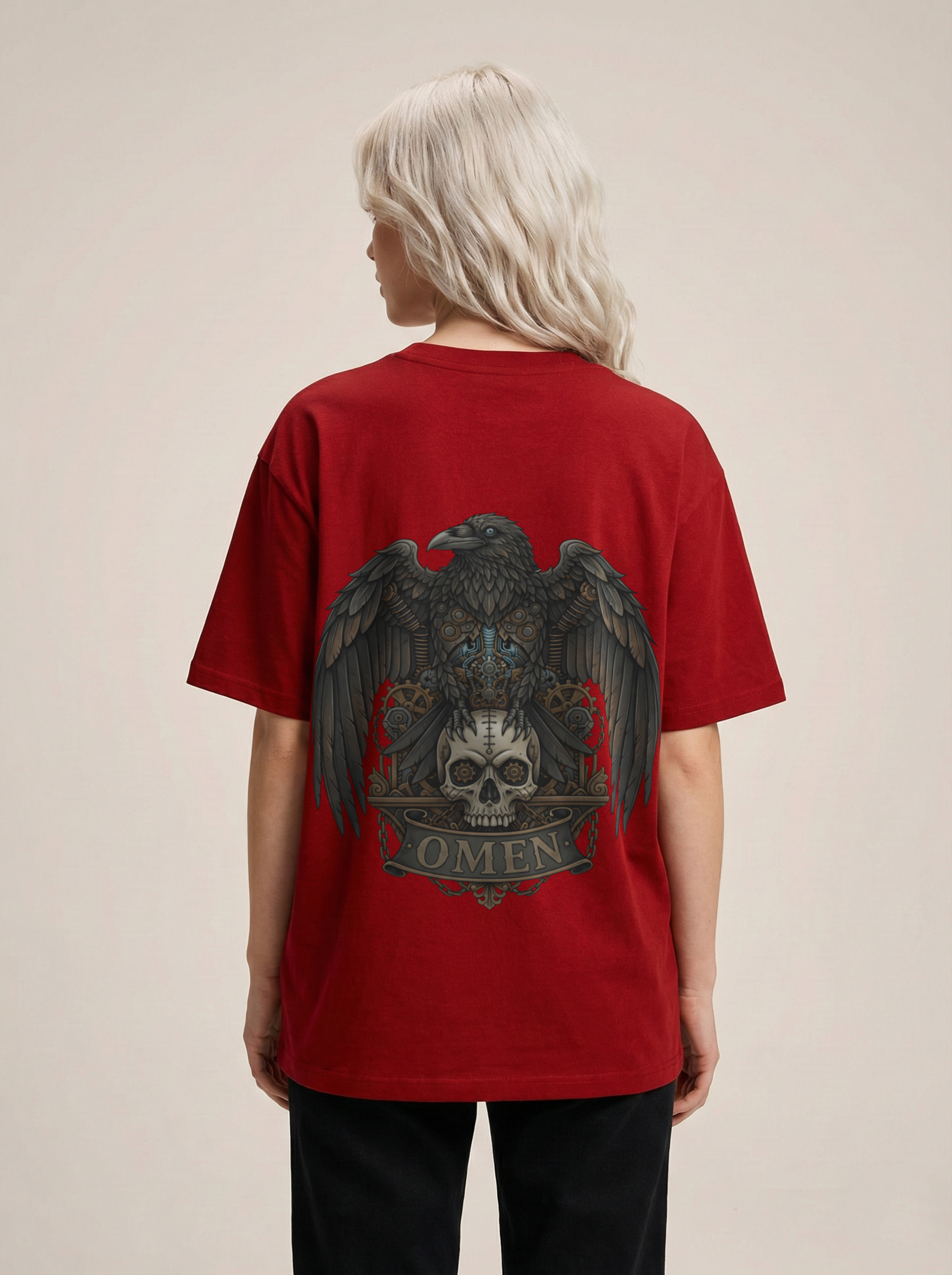 Omen Premium Terry Oversized Tee Red