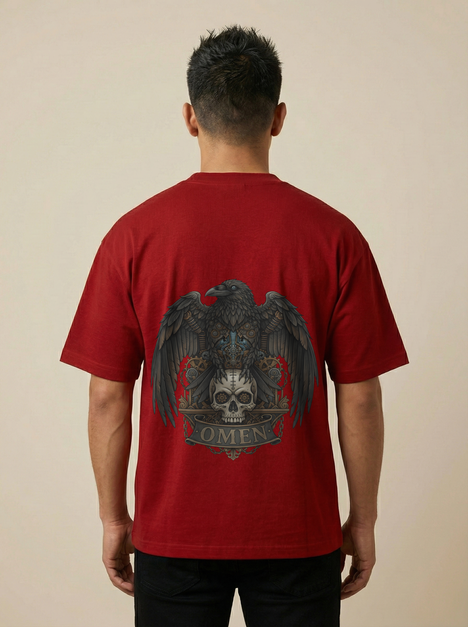 Omen Premium Terry Oversized Tee Red