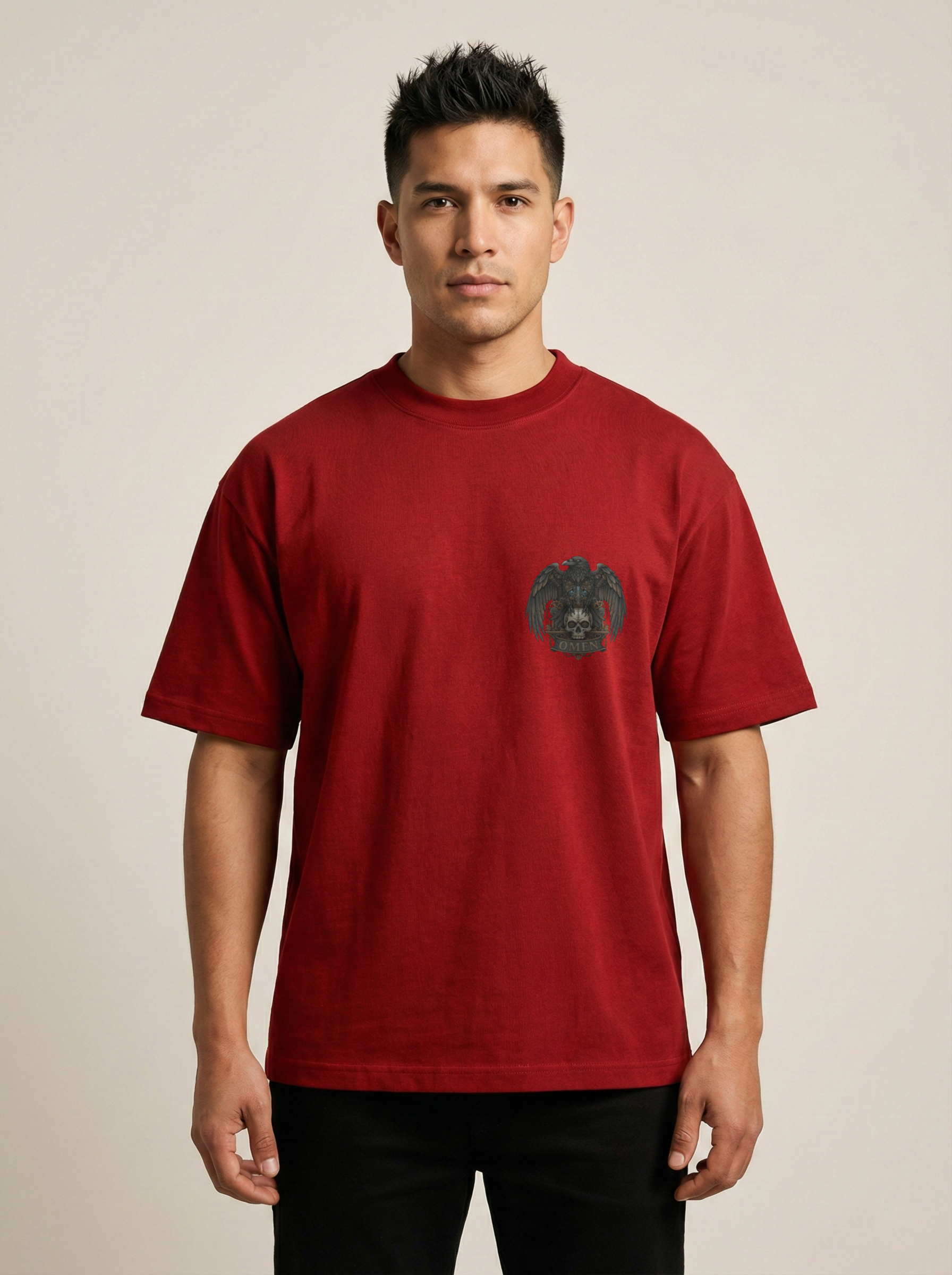 Omen Premium Terry Oversized Tee Red
