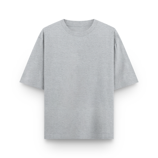 Unisex Oversized Classic Tshirt Grey Melange