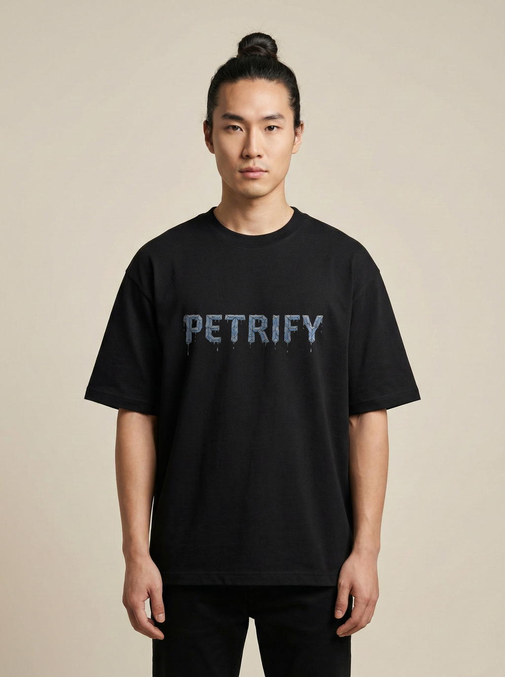Petrify Premium Terry Oversized Tee Black