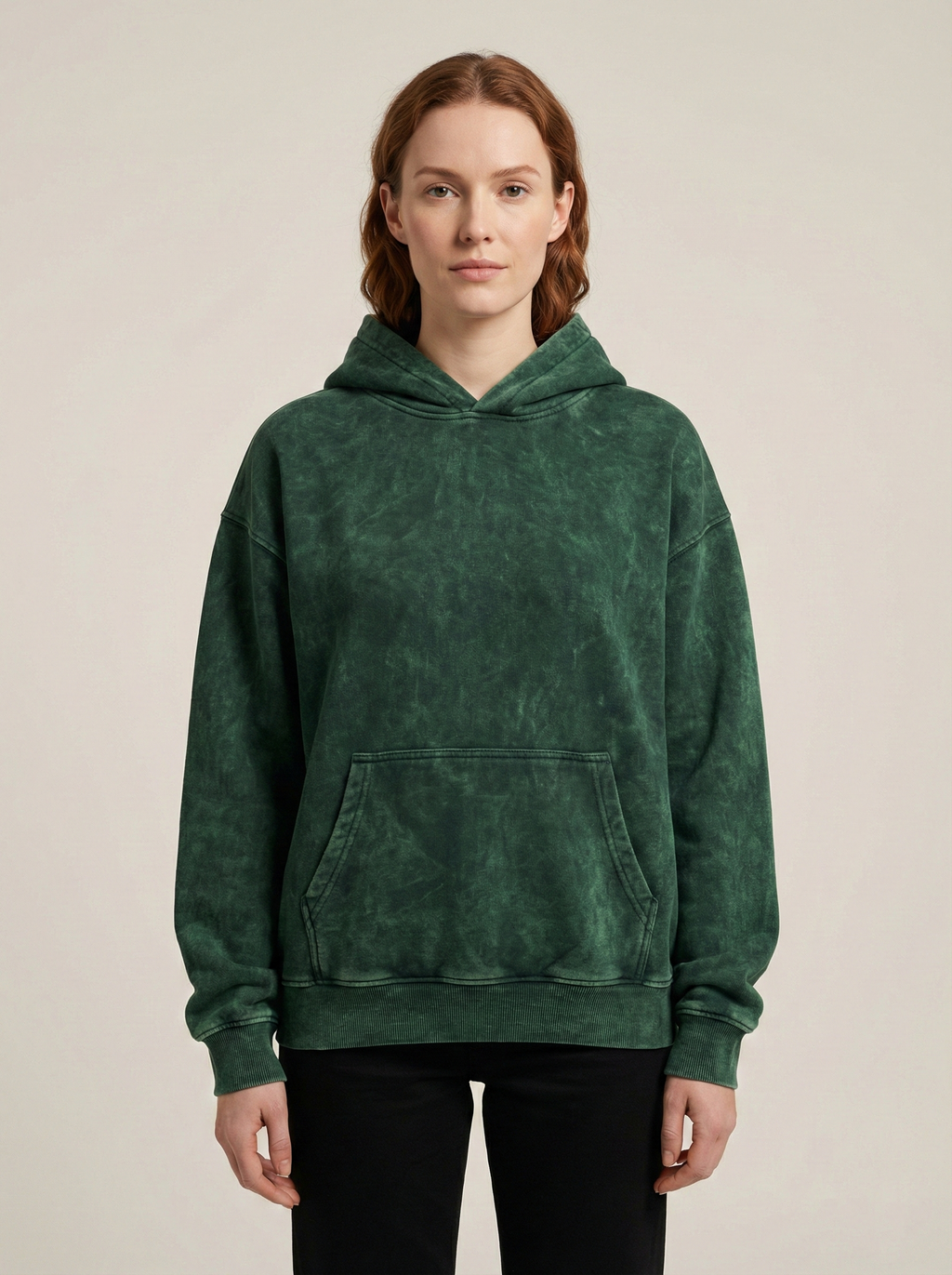 Primal Power Acid Wash Hoodie Bottle Green