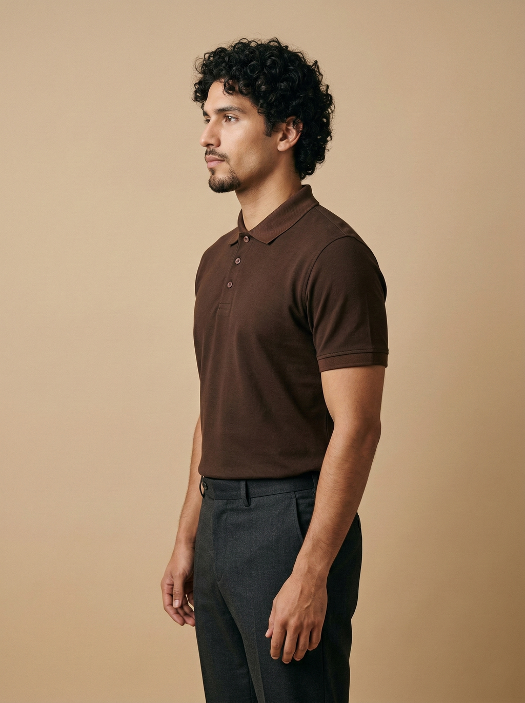 Polo T-Shirt Coffee Brown