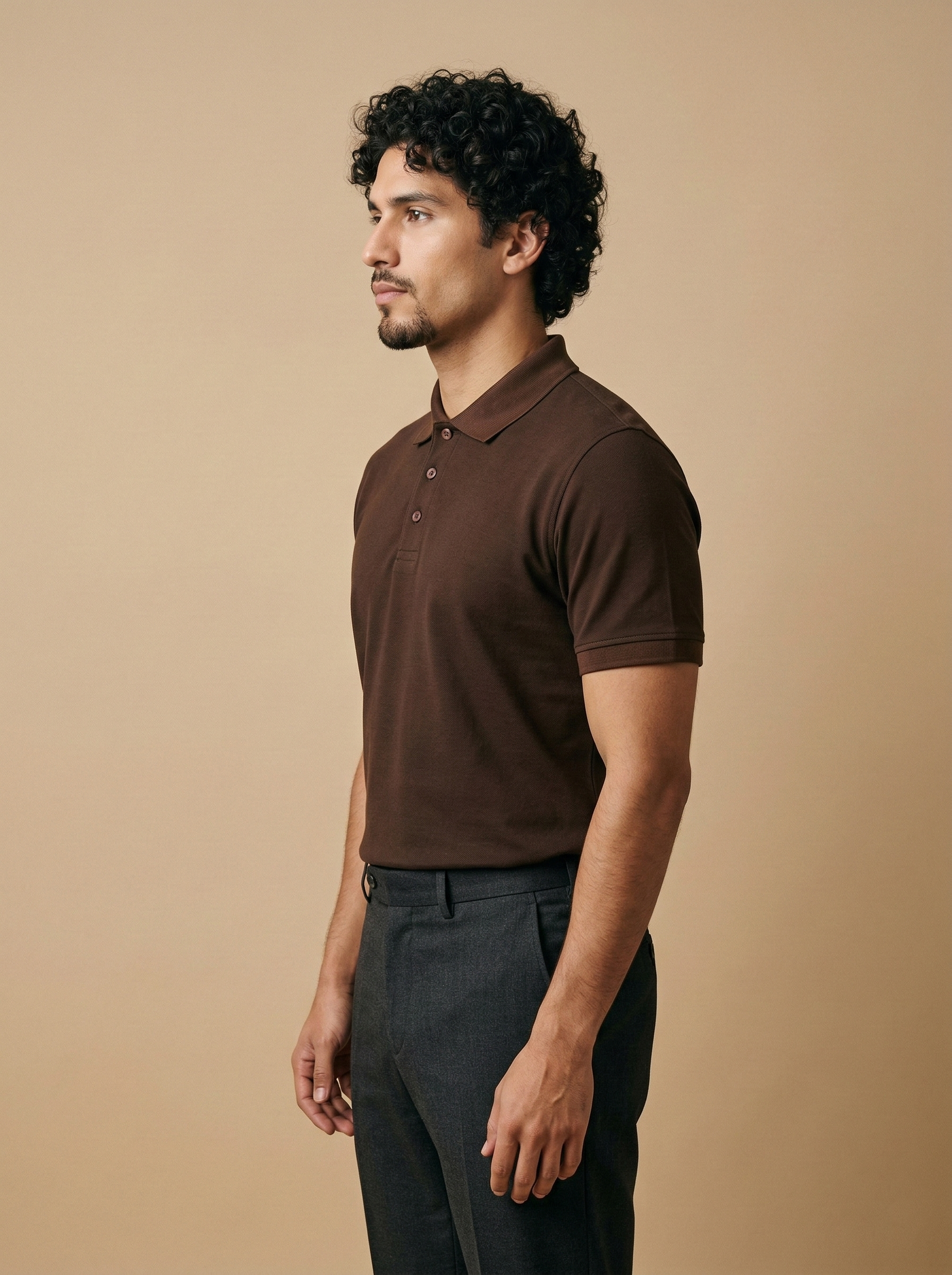 Polo T-Shirt Coffee Brown