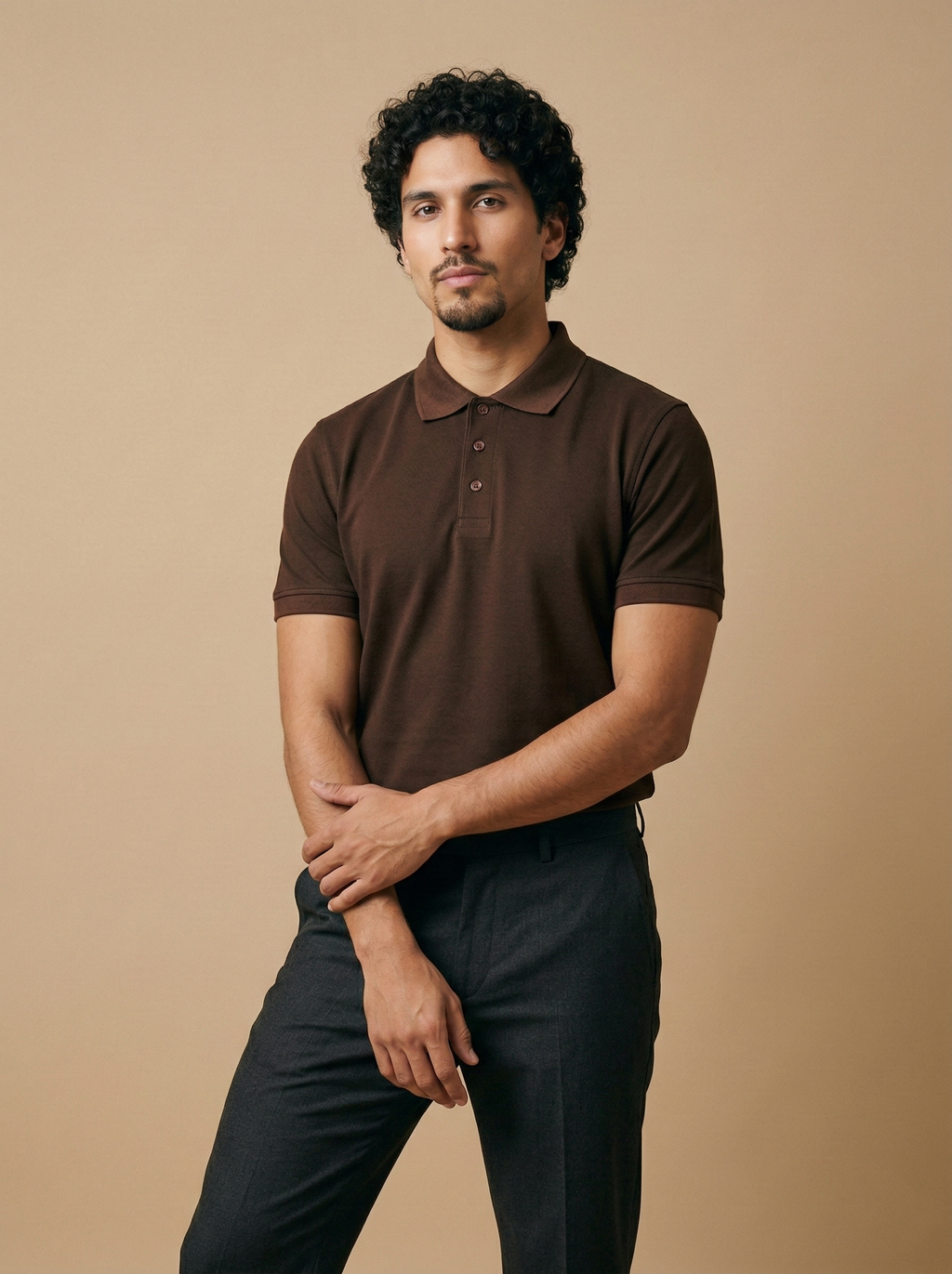 Polo T-Shirt Coffee Brown
