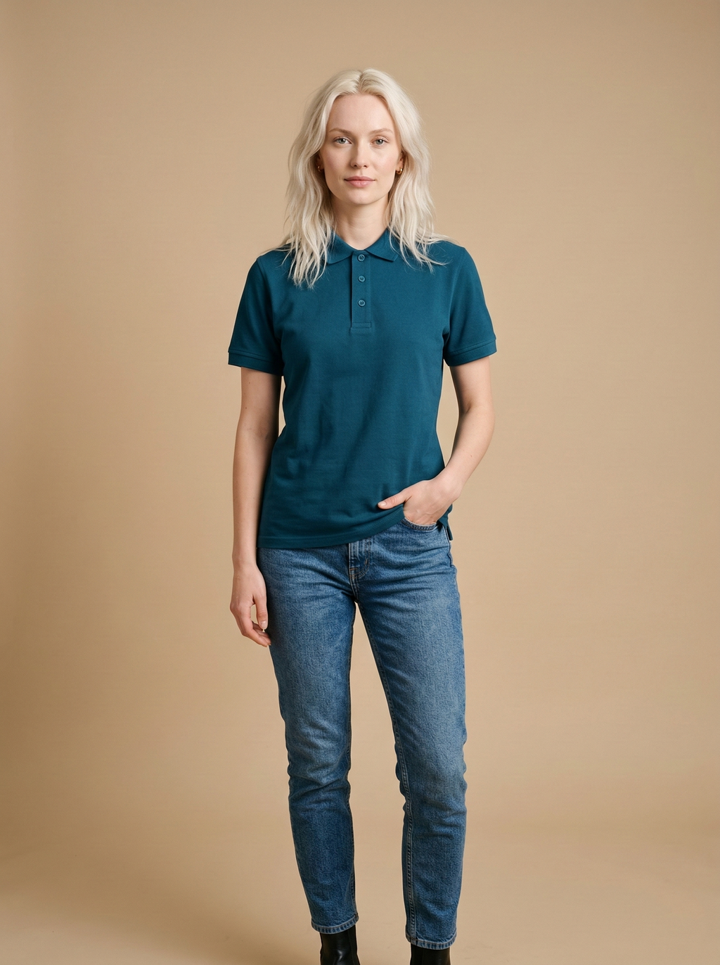 Polo T-Shirt Petrol Blue