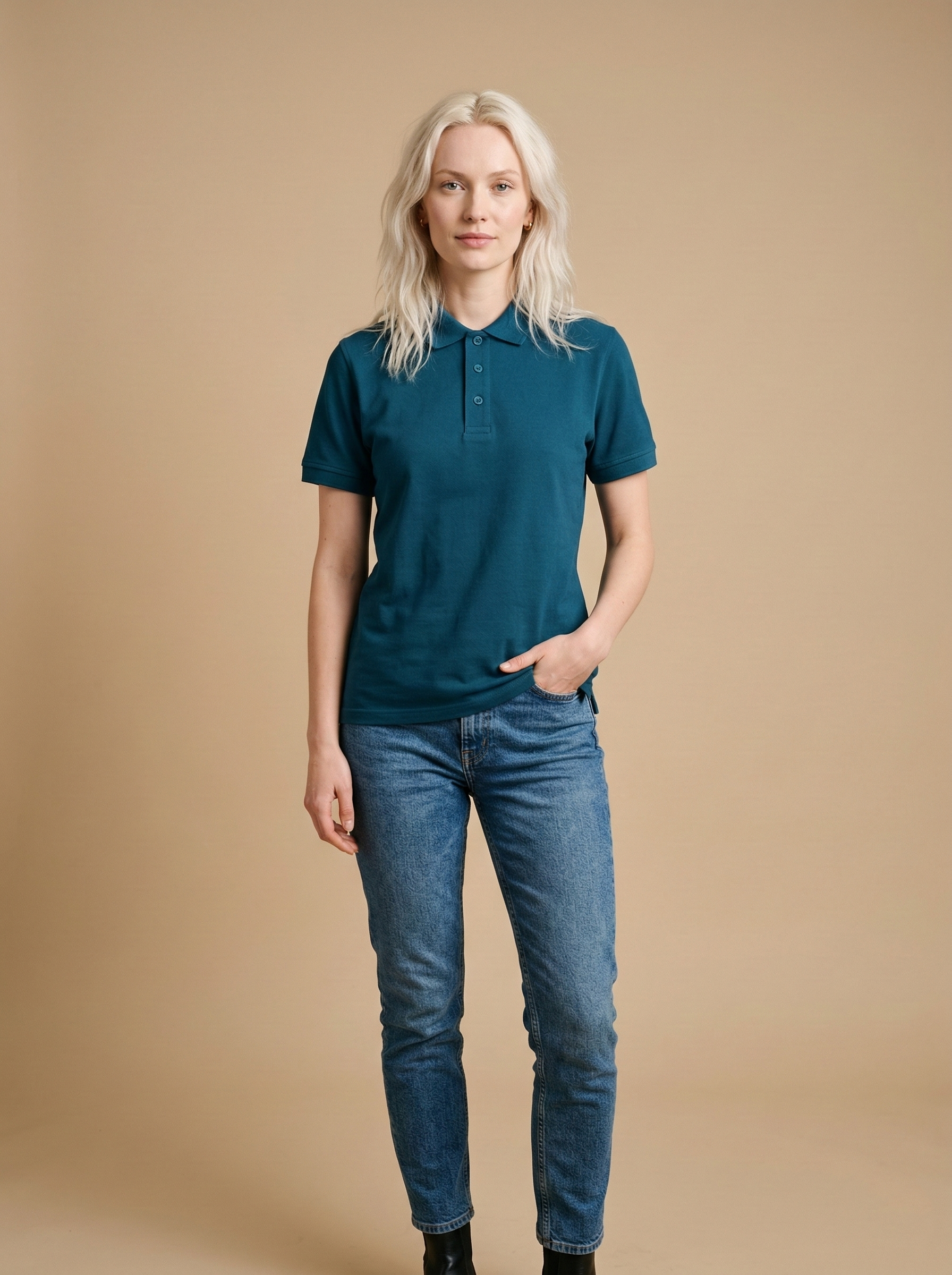 Polo T-Shirt Petrol Blue