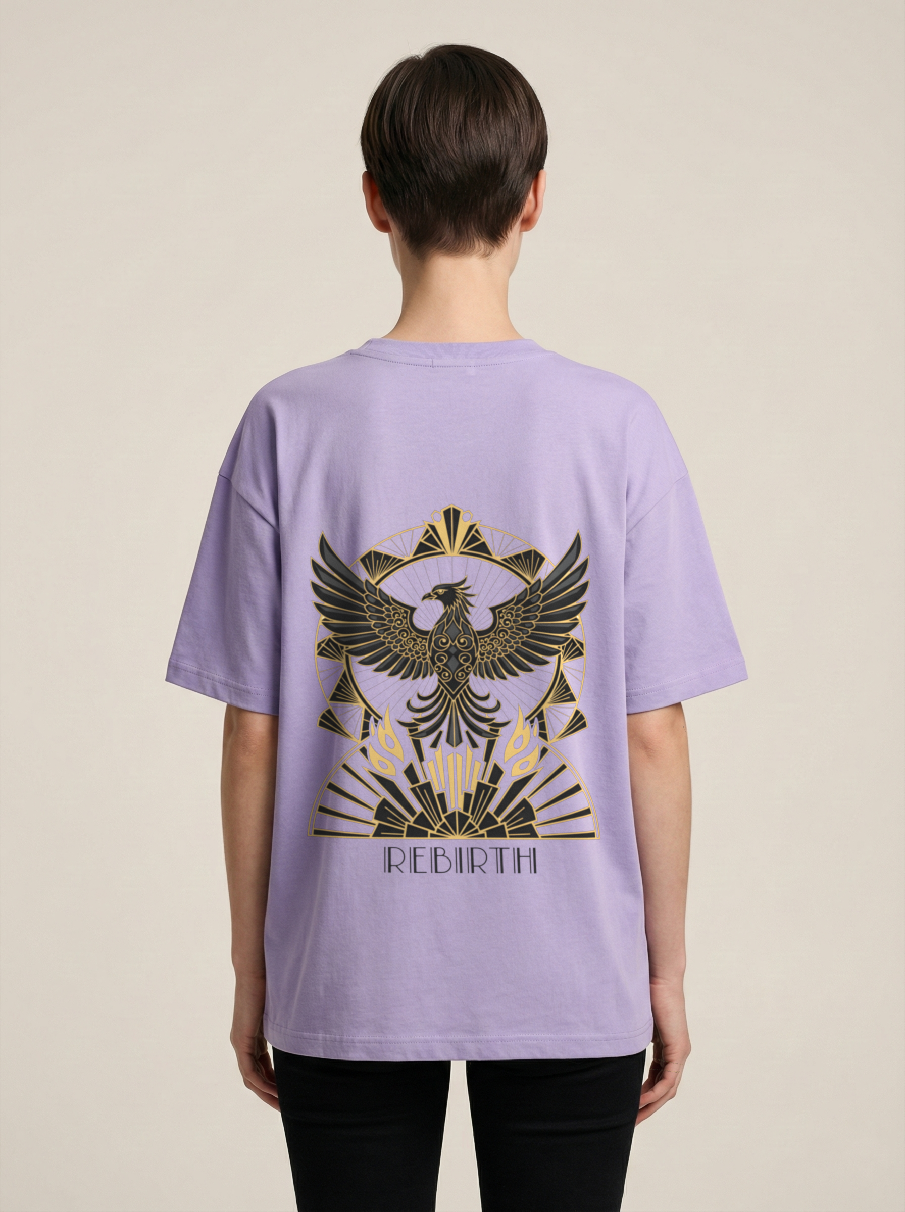 Rebirth Premium Terry Oversized Tee Lavender