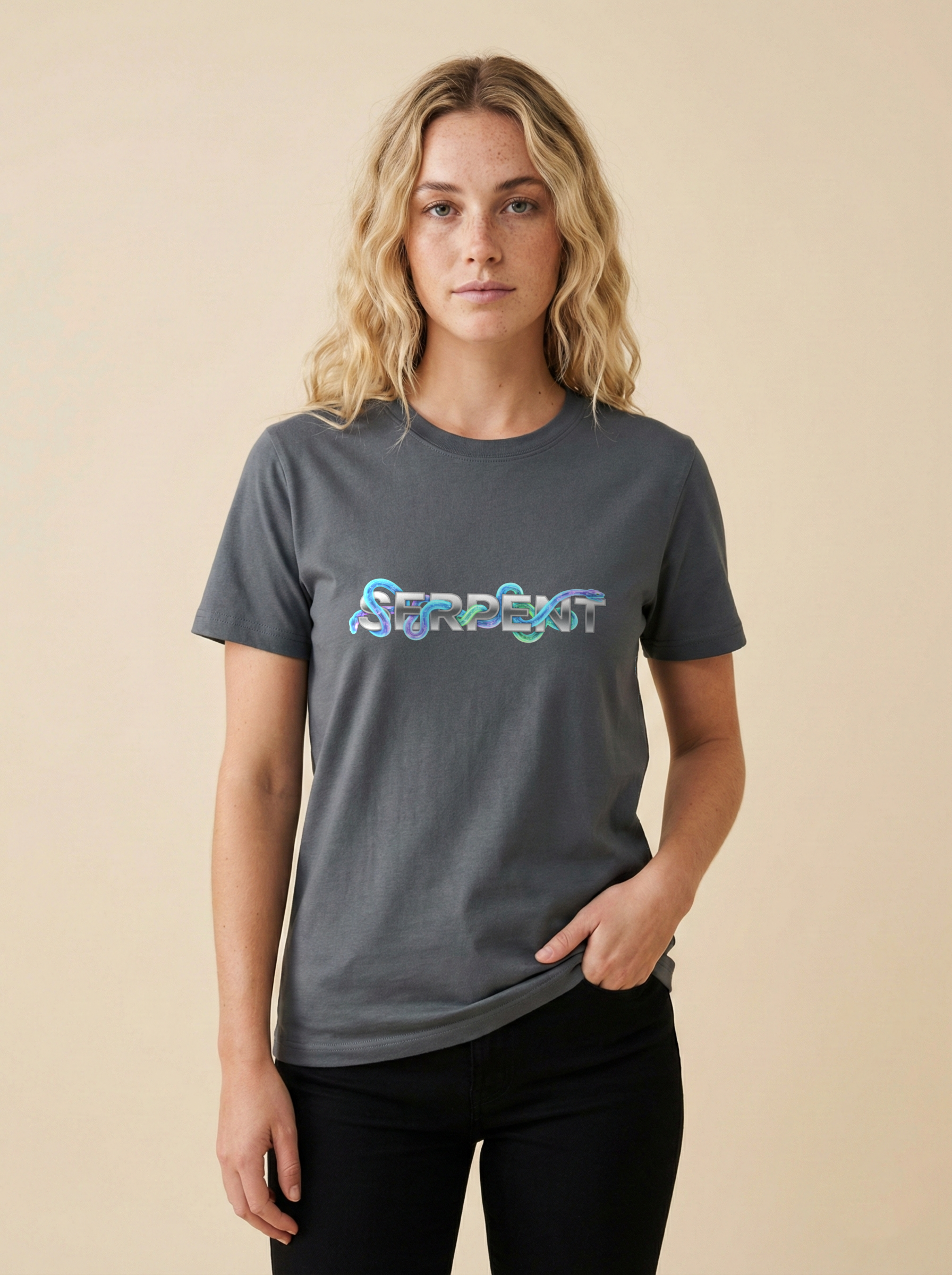 Serpent Classic Crew Tee Steel Grey