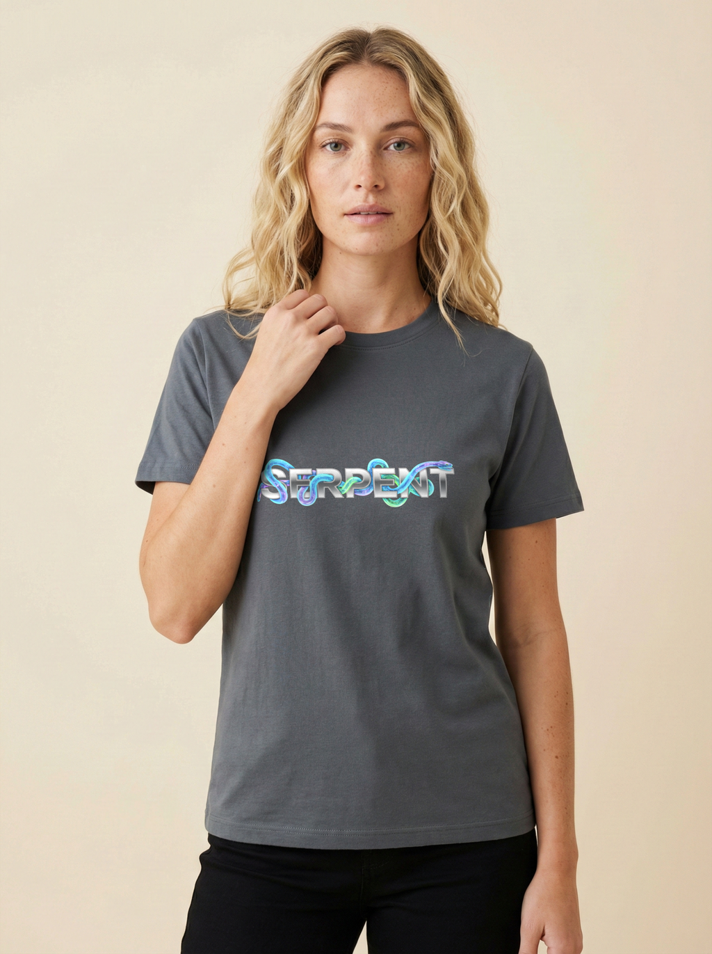Serpent Classic Crew Tee Steel Grey