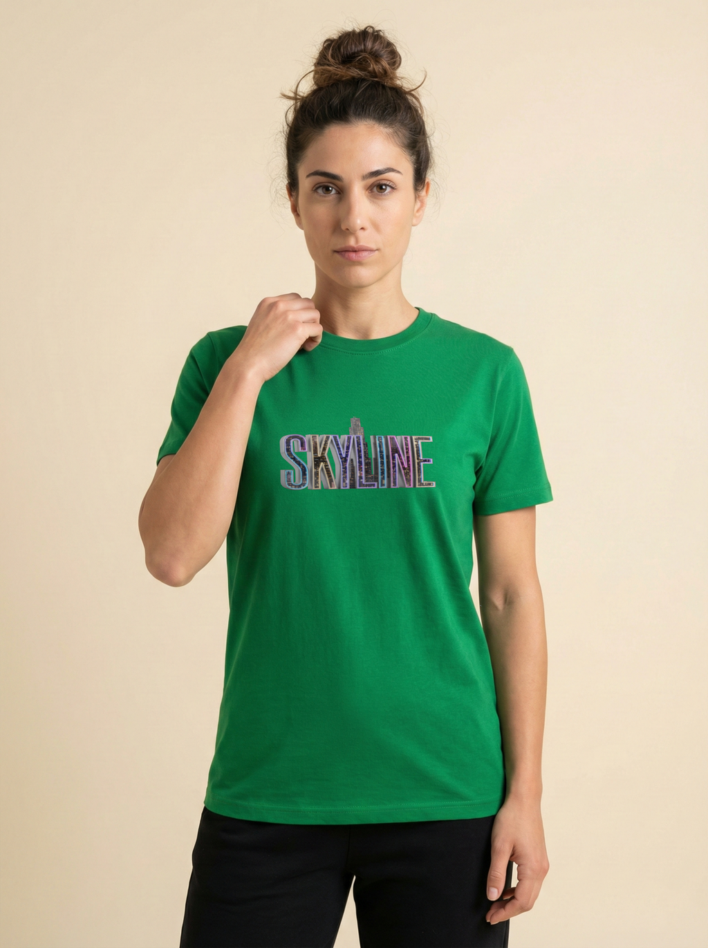Skyline Classic Crew Tee Flag Green