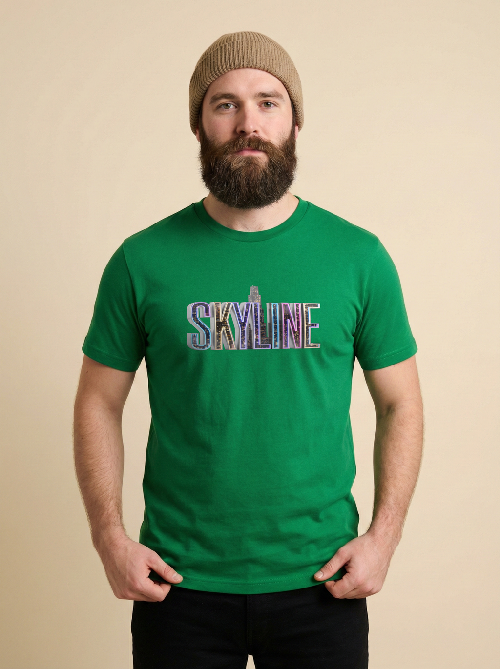 Skyline Classic Crew Tee Flag Green