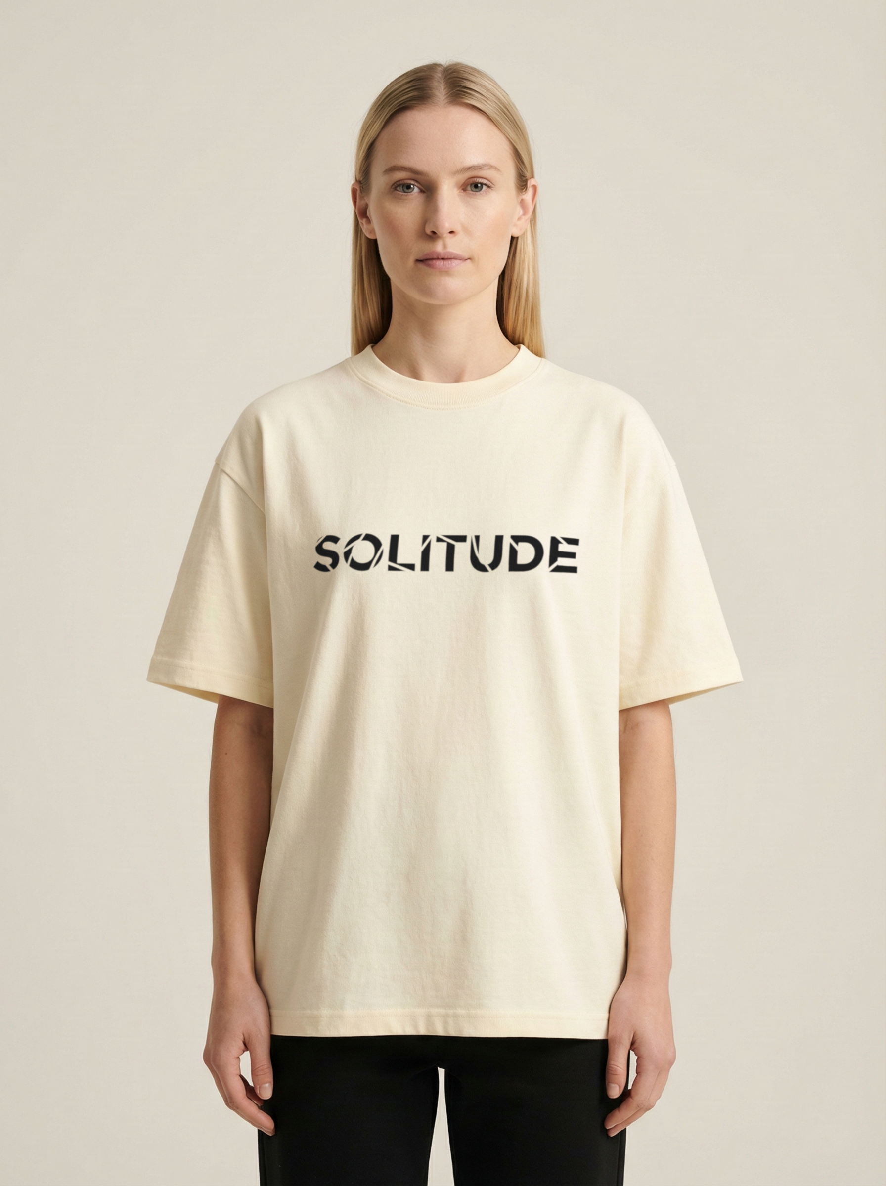 Solitude Premium Terry Oversized Tee Off White