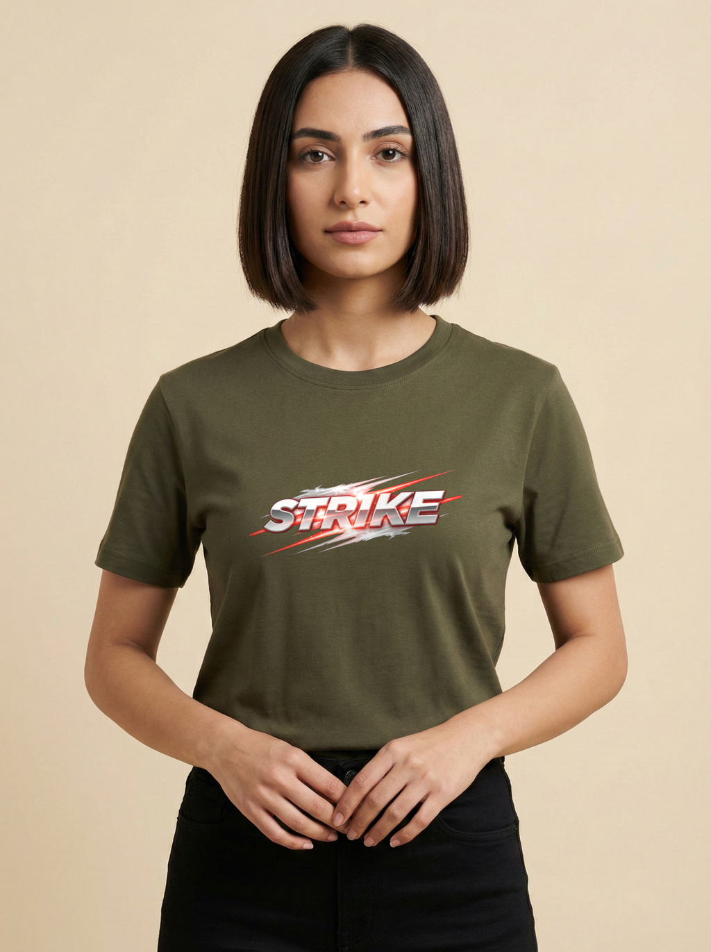 Strike Classic Crew Tee Olive Green