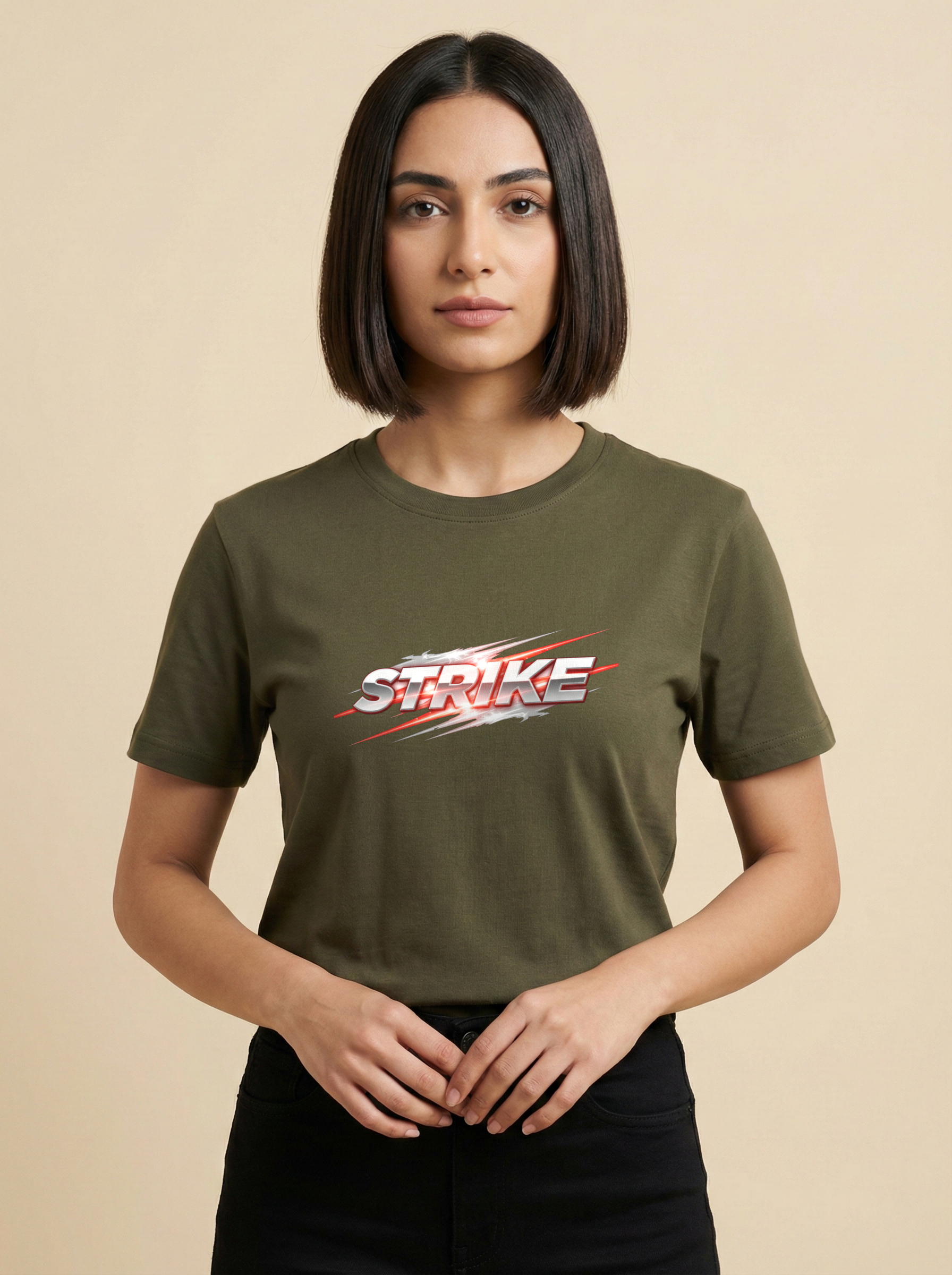 Strike Classic Crew Tee Olive Green