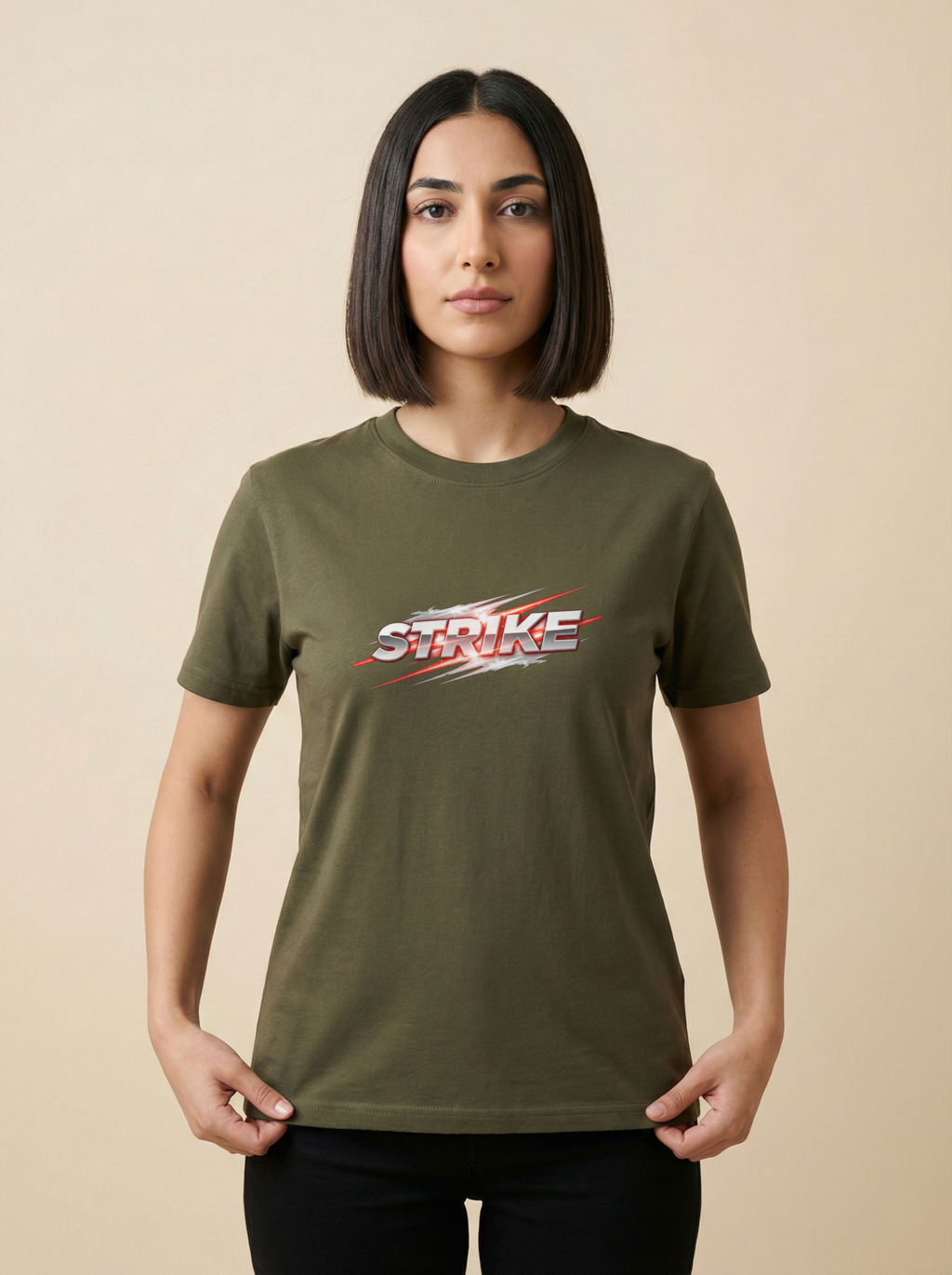 Strike Classic Crew Tee Olive Green
