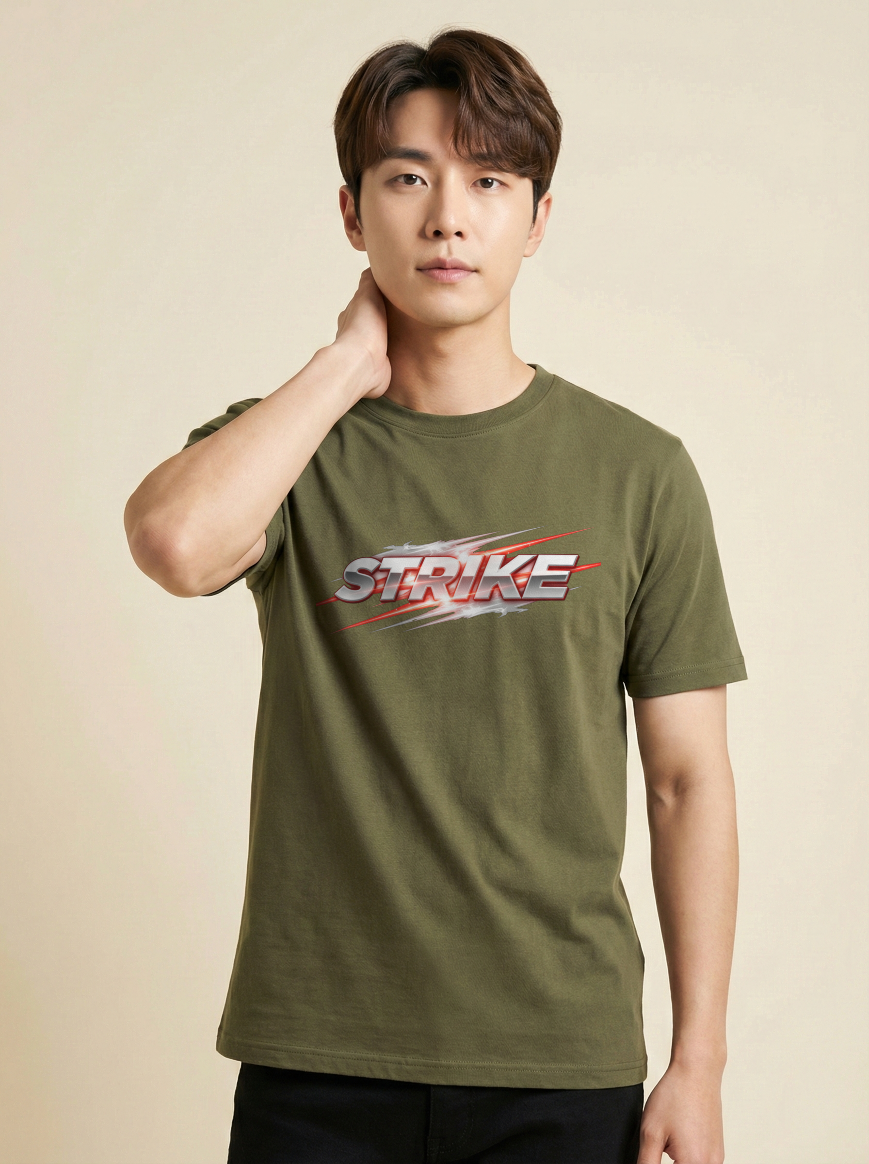 Strike Classic Crew Tee Olive Green