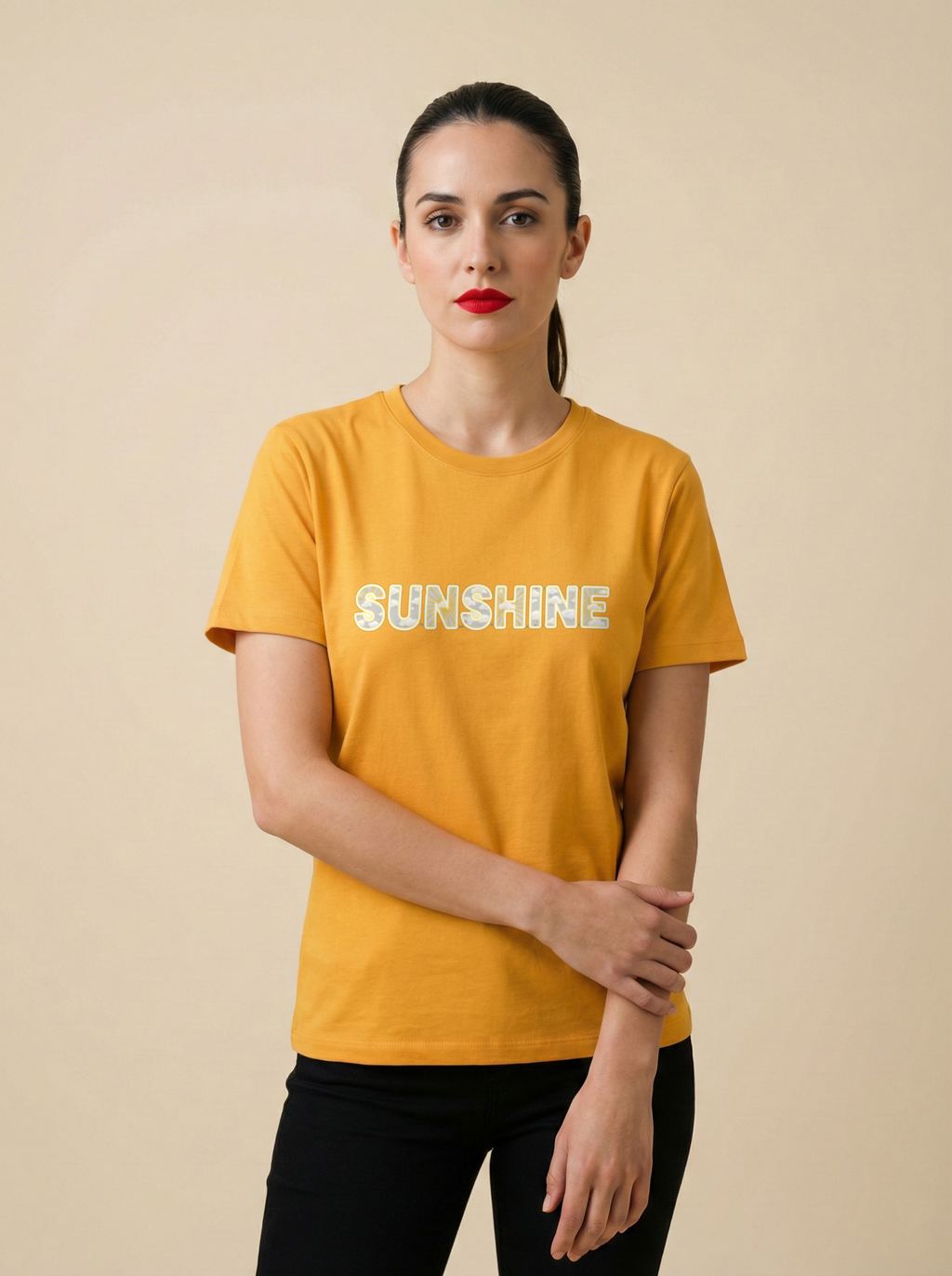 Sunshine Classic Crew Tee Golden Yellow