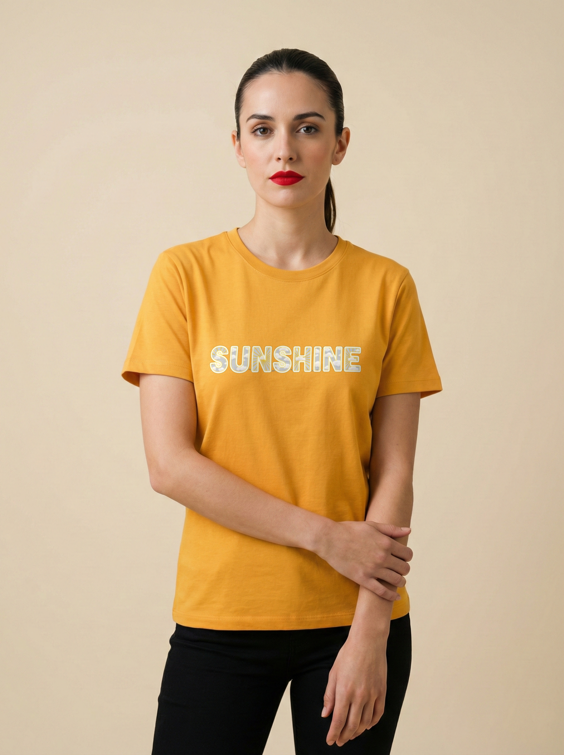 Sunshine Classic Crew Tee Golden Yellow