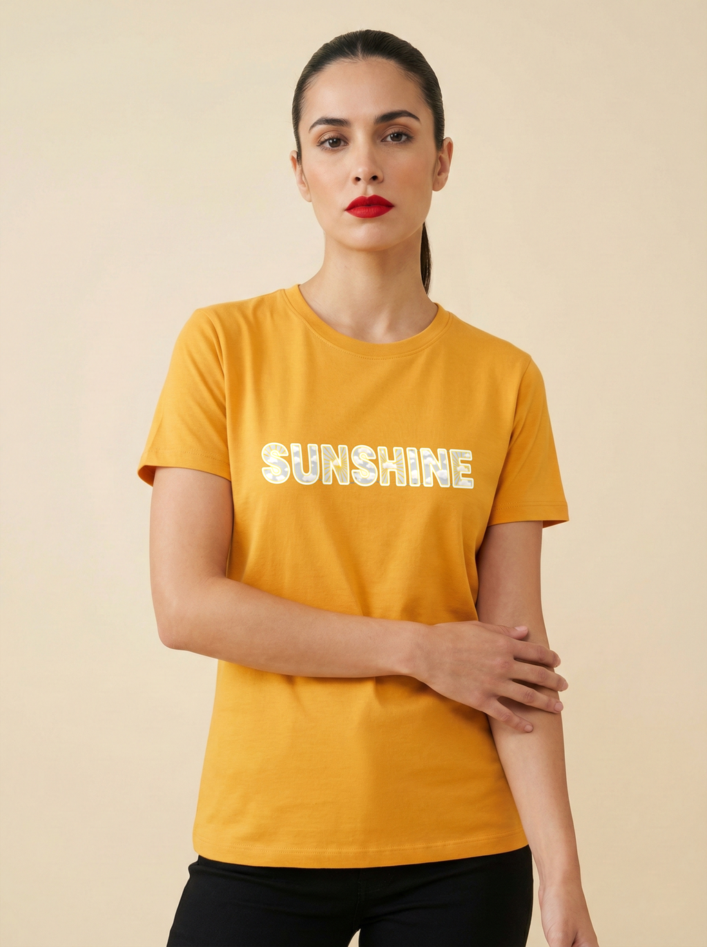 Sunshine Classic Crew Tee Golden Yellow