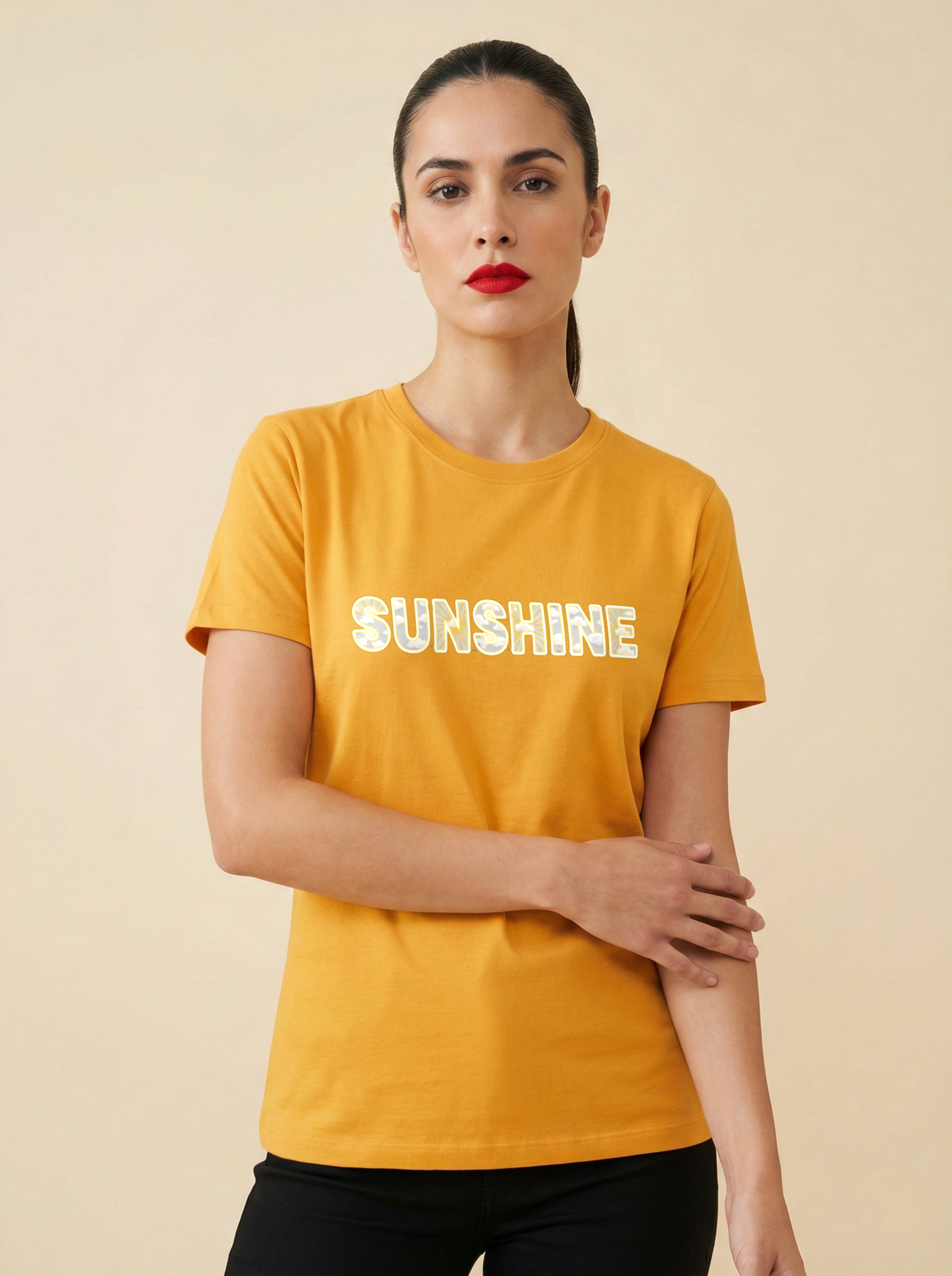 Sunshine Classic Crew Tee Golden Yellow