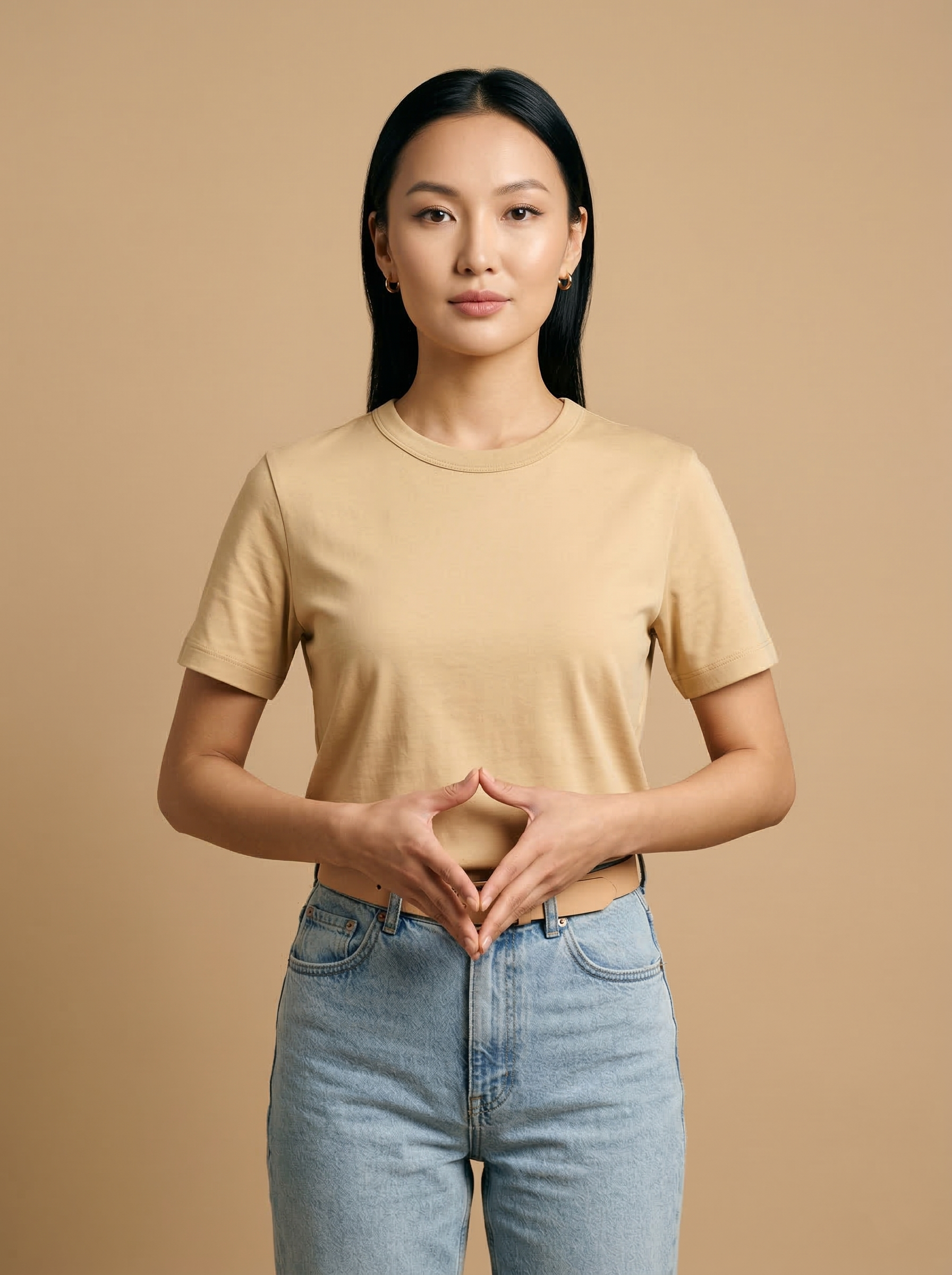 Supima Cotton Tee Beige