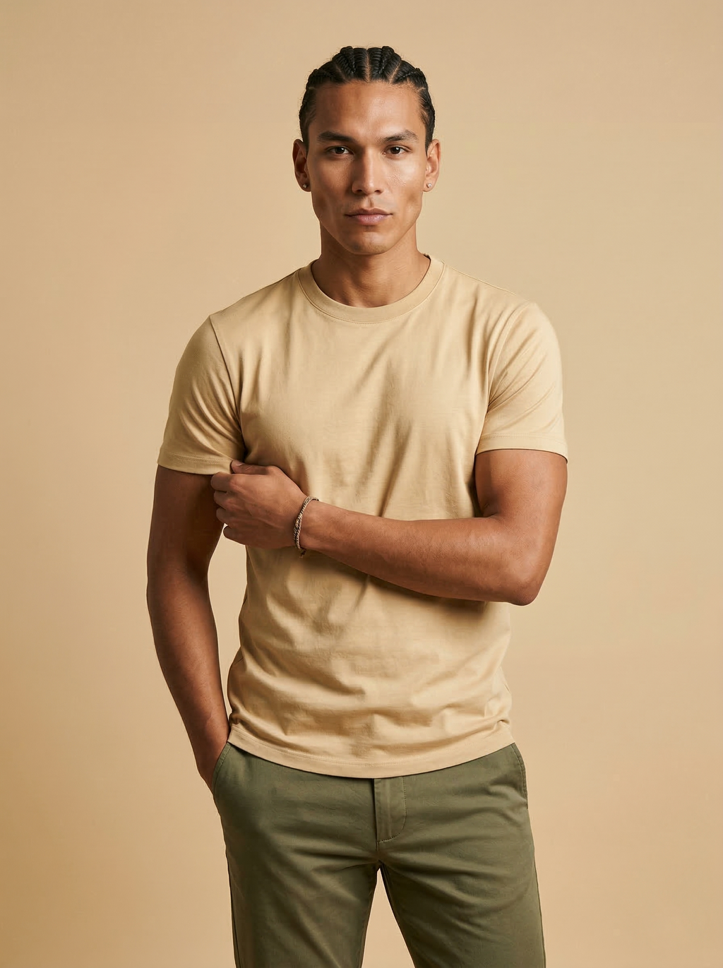 Supima Cotton Tee Beige