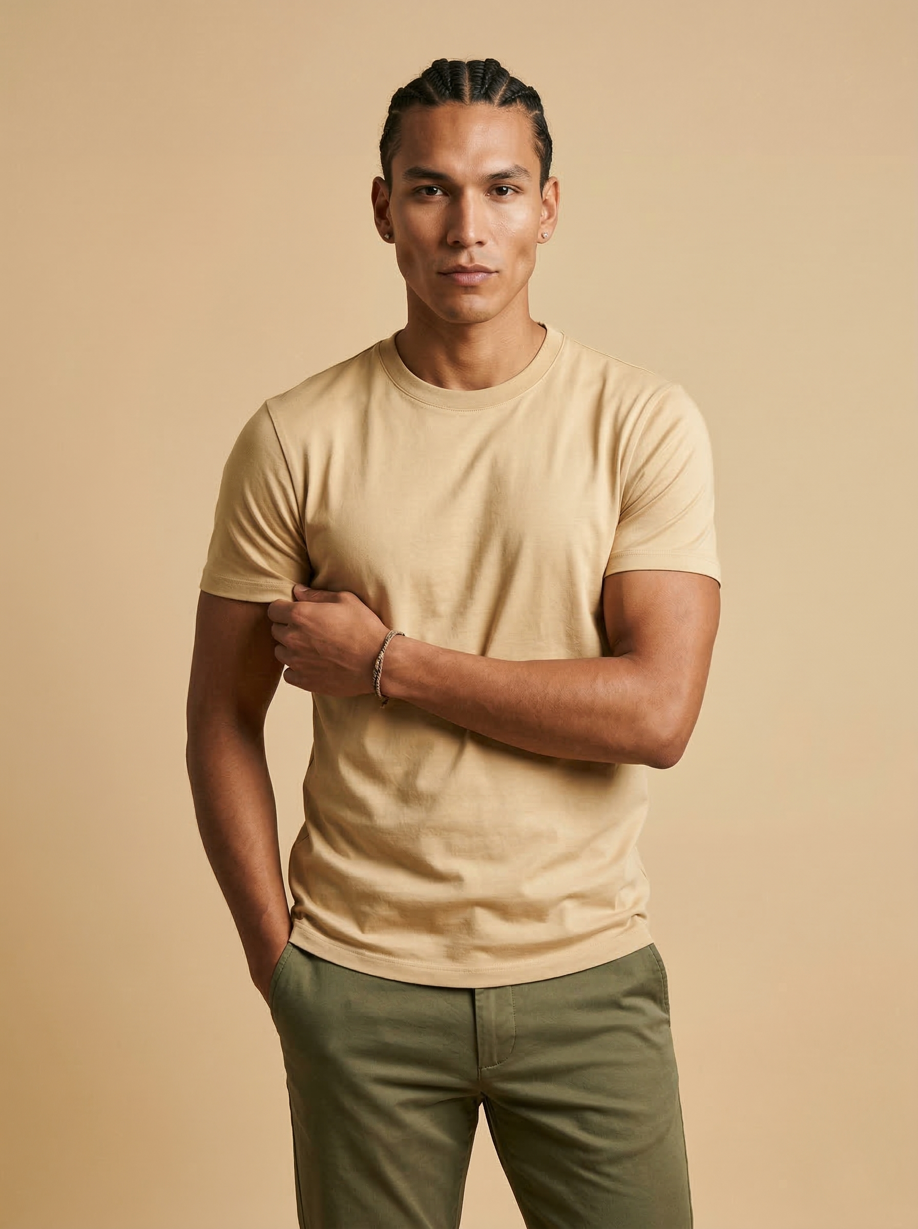 Supima Cotton Tee Beige