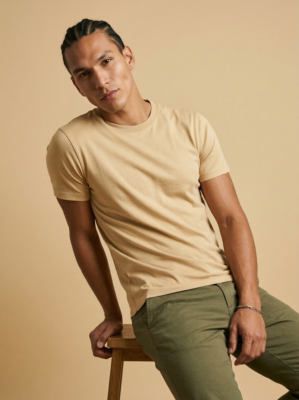 Supima Cotton Tee Beige