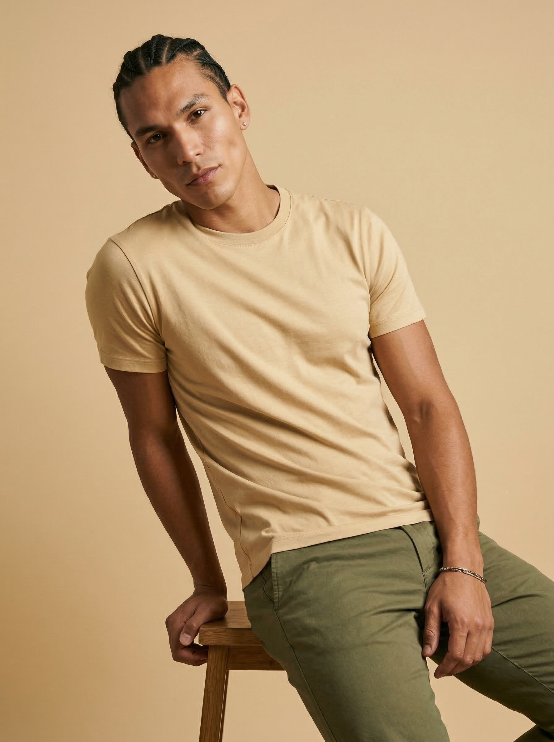 Supima Cotton Tee Beige