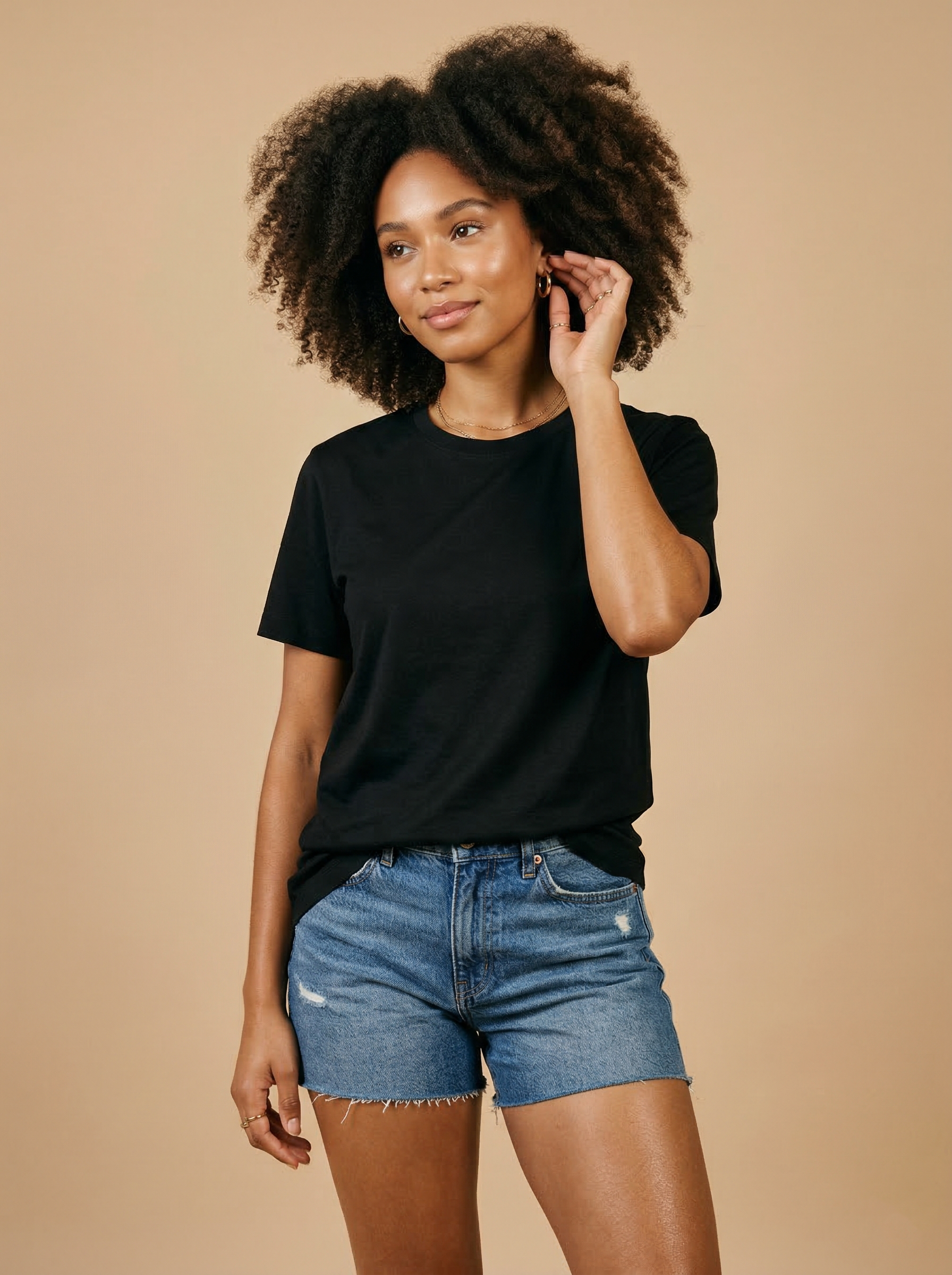 Supima Cotton Tee Black