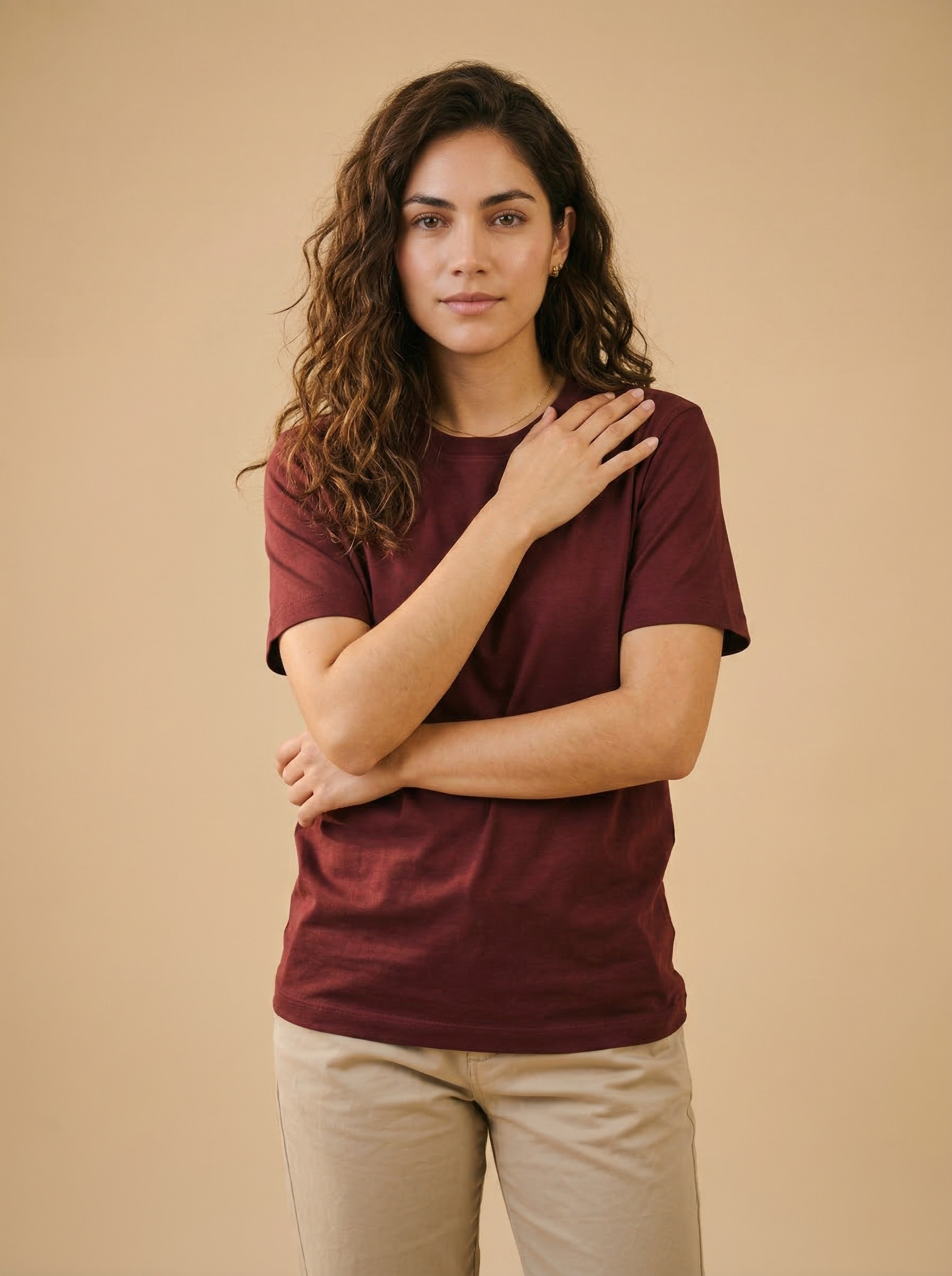 Supima Cotton Tee Maroon