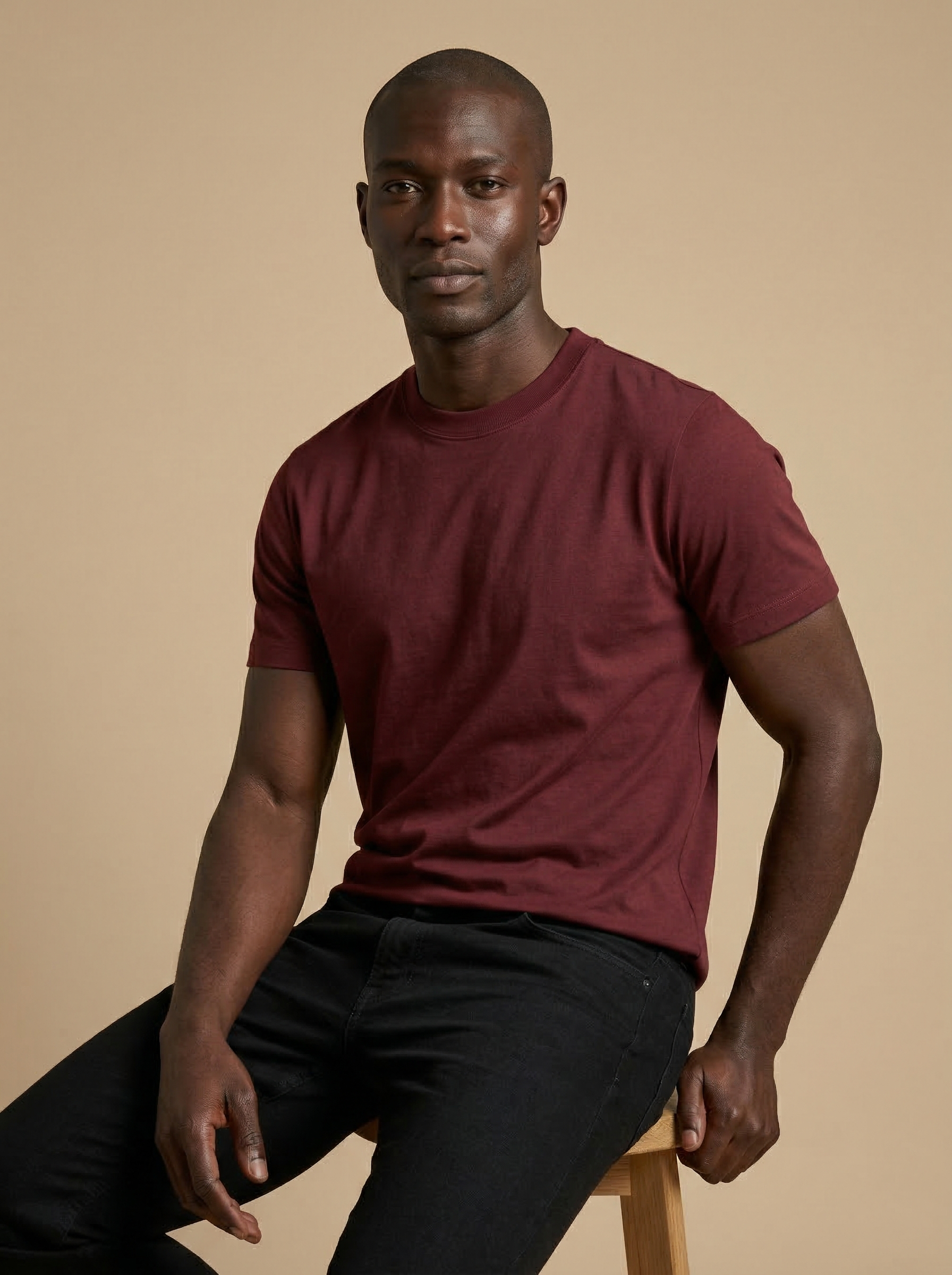 Supima Cotton Tee Maroon