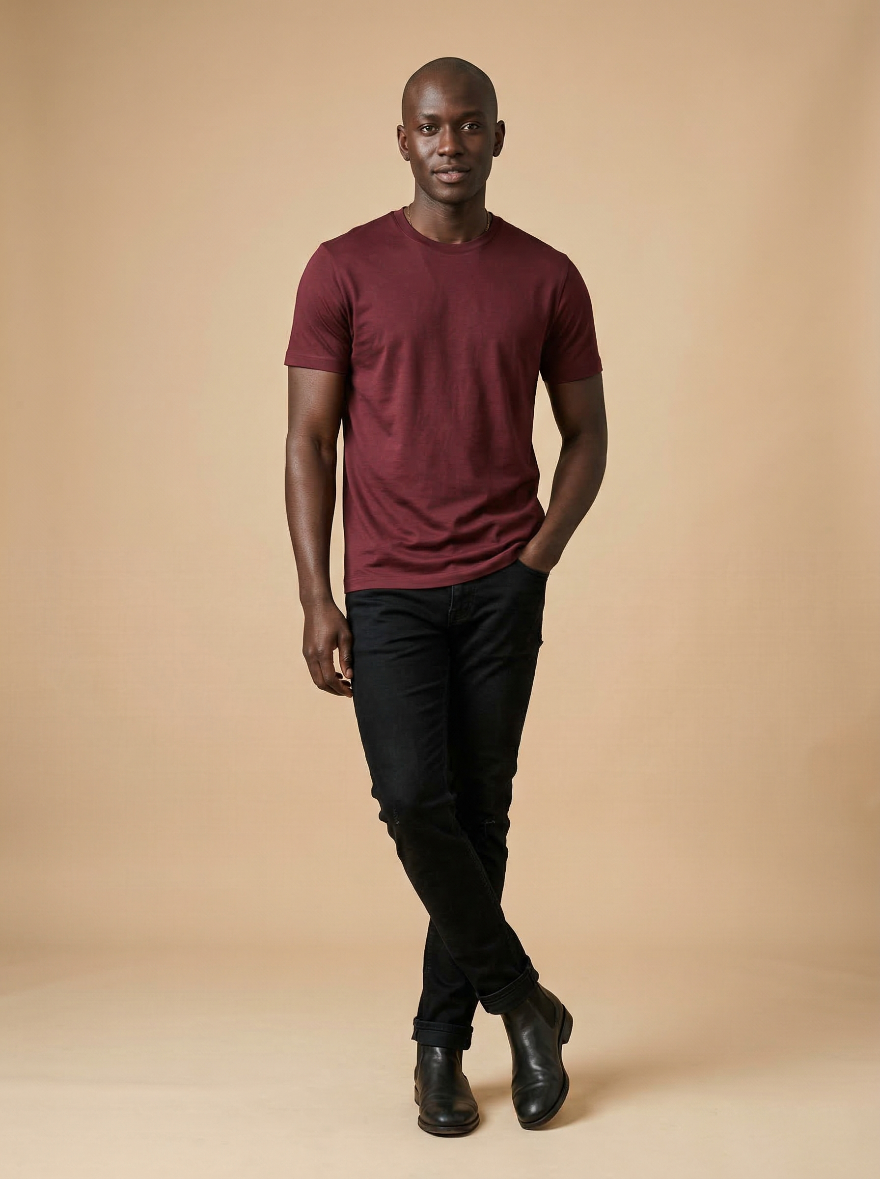 Supima Cotton Tee Maroon