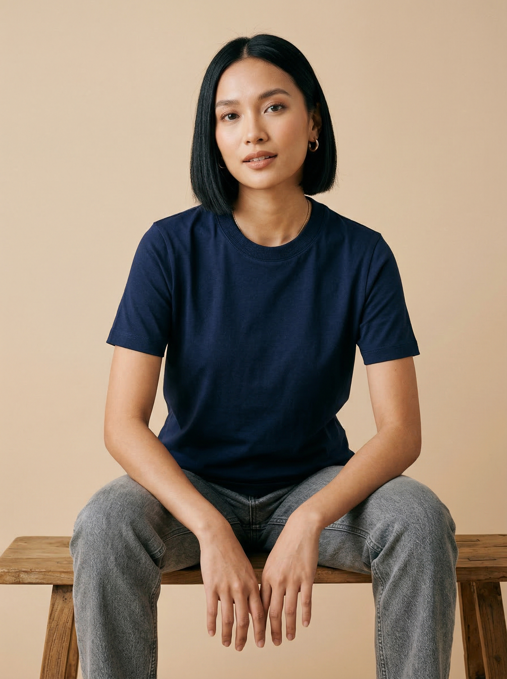 Supima Cotton Tee Navy Blue