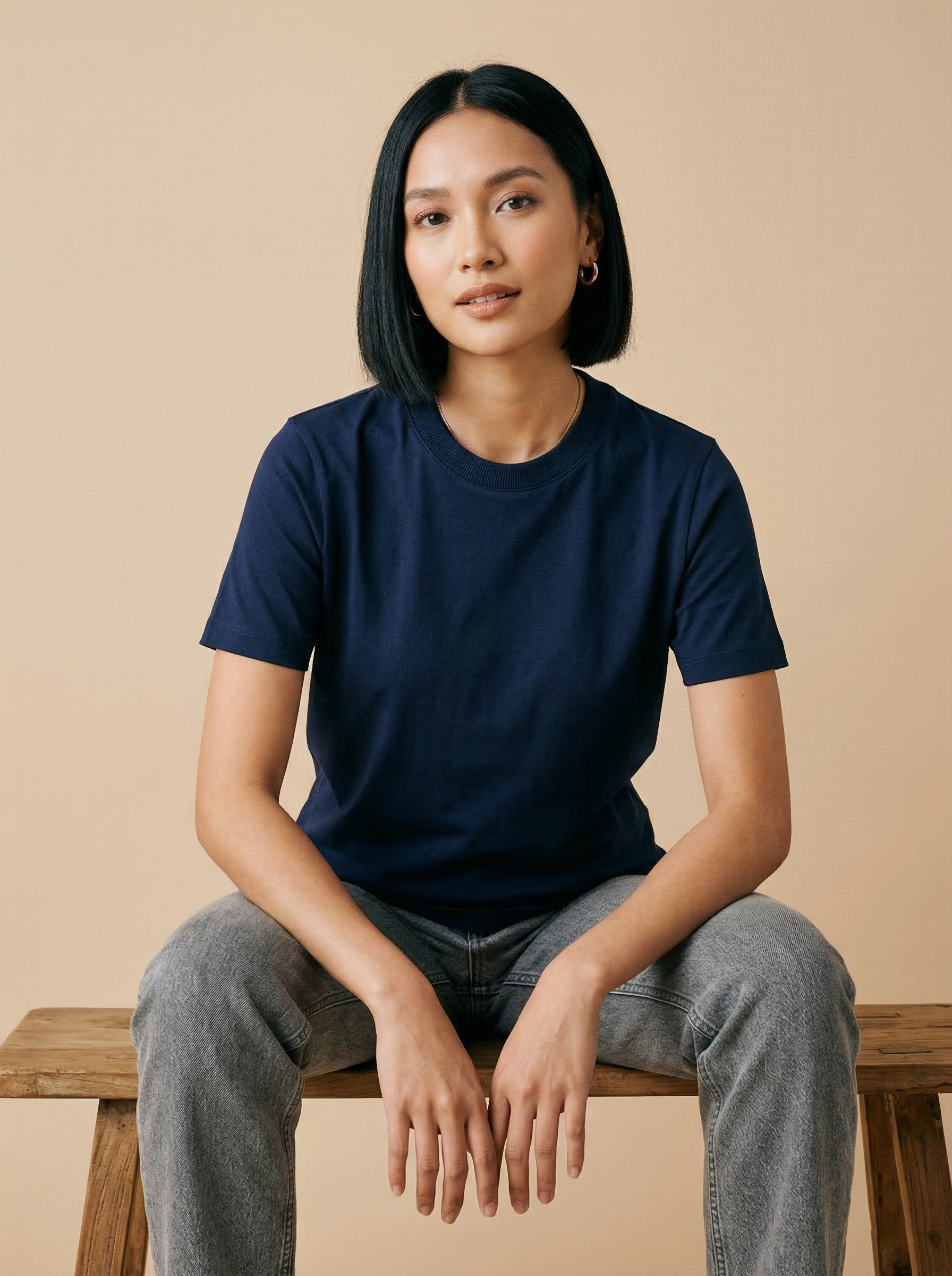 Supima Cotton Tee Navy Blue