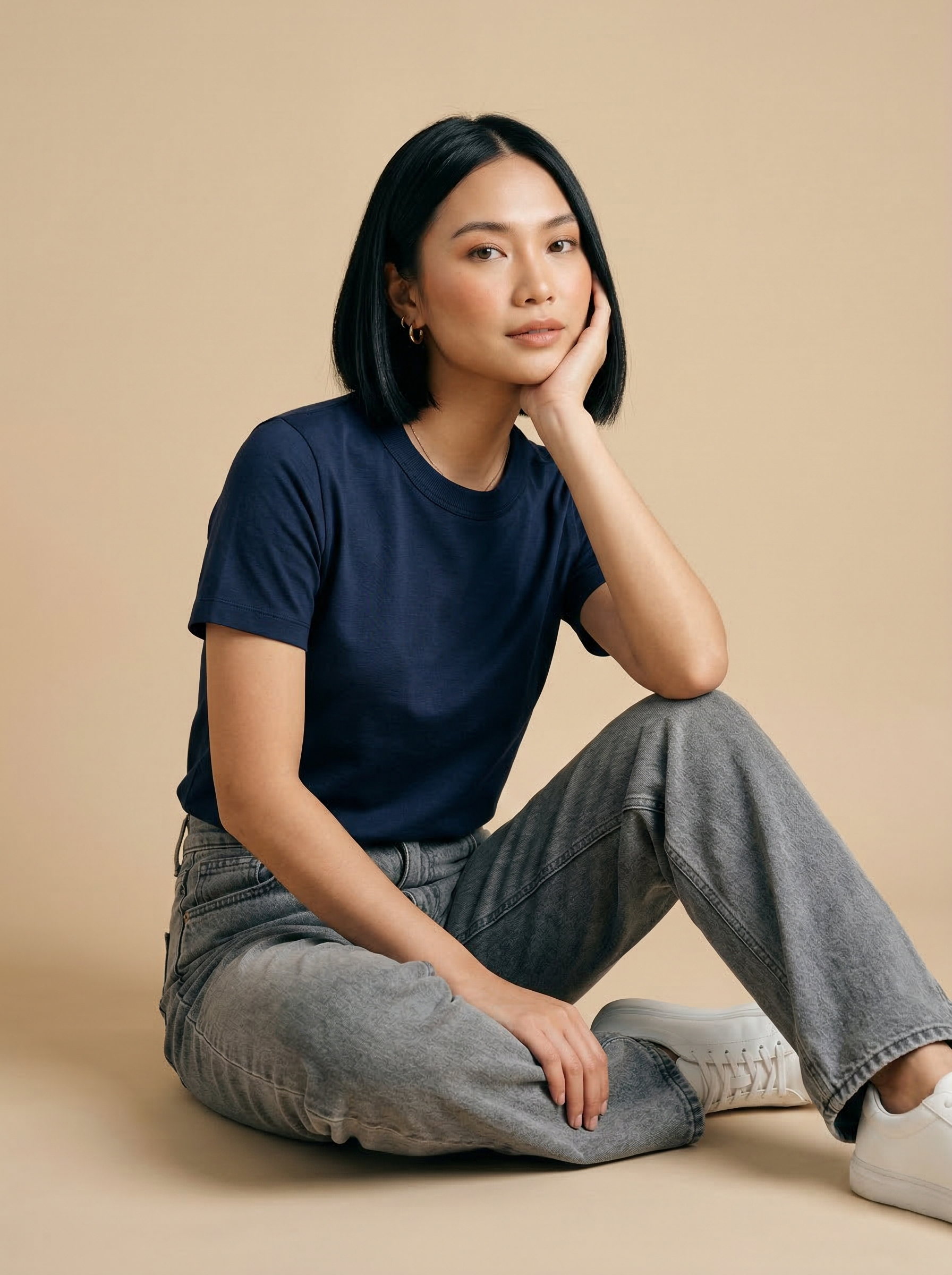 Supima Cotton Tee Navy Blue
