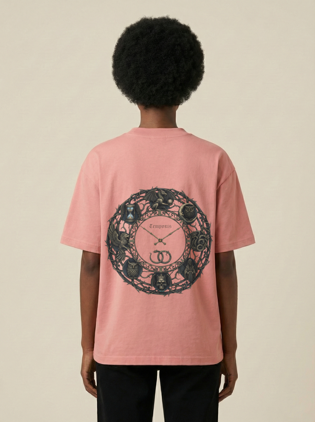 Temporis Premium Terry Oversized Tee Flamingo