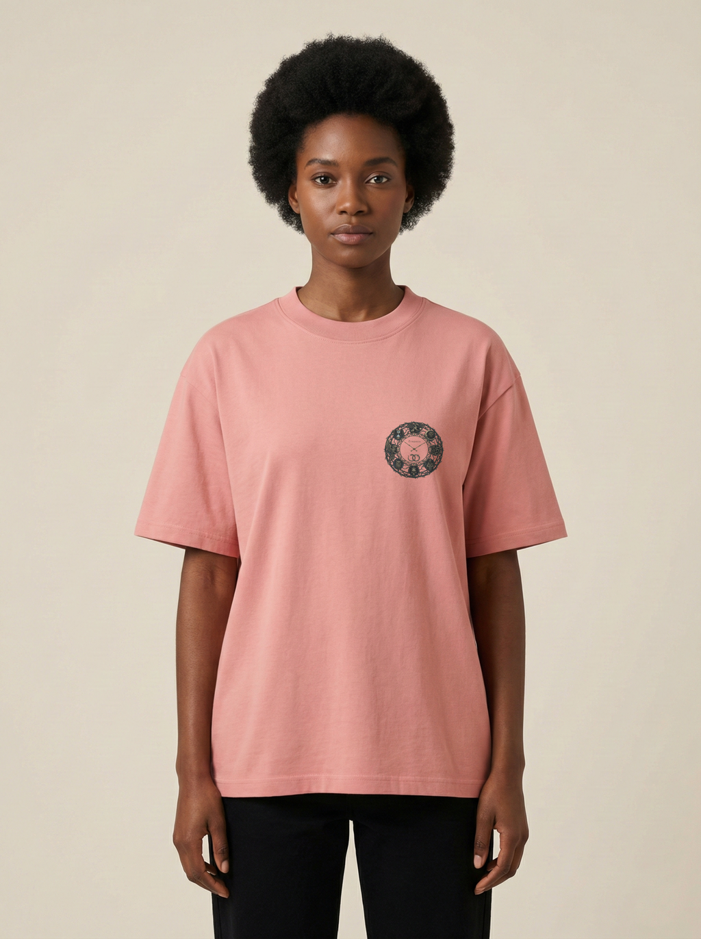 Temporis Premium Terry Oversized Tee Flamingo