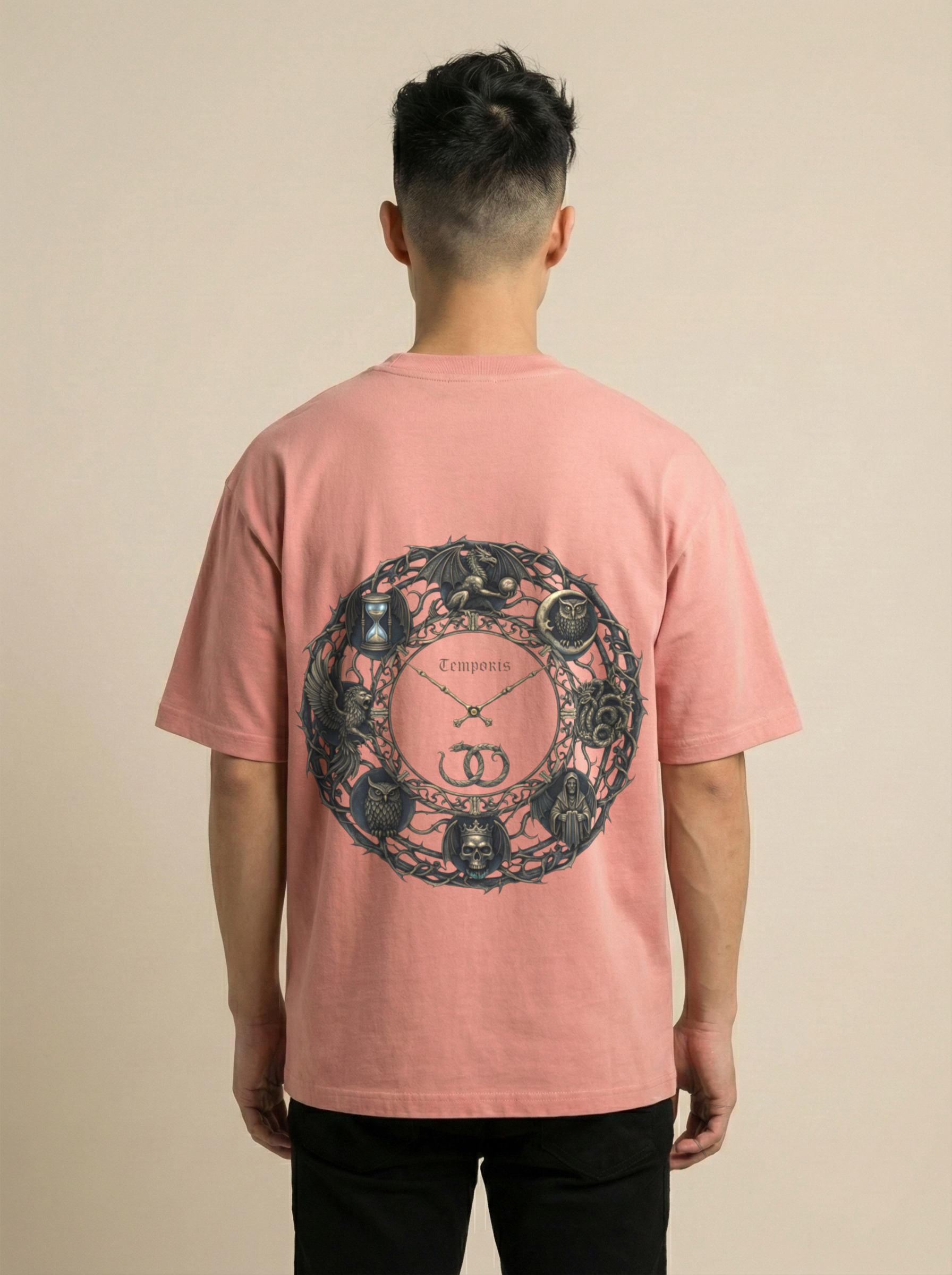 Temporis Premium Terry Oversized Tee Flamingo