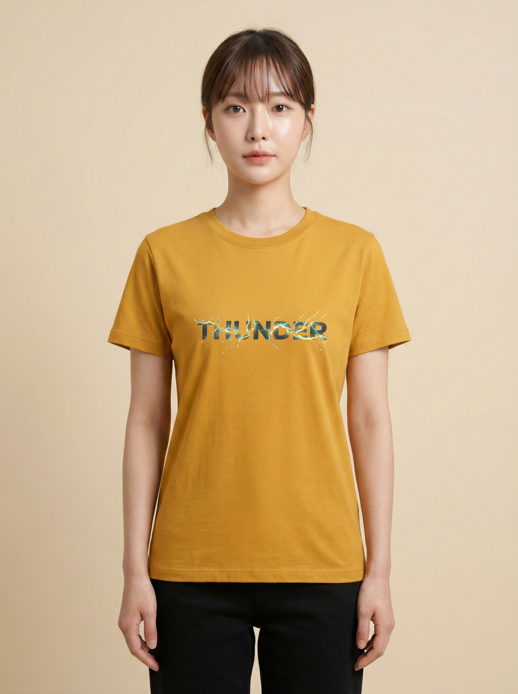 Thunder Classic Crew Tee Mustard Yellow