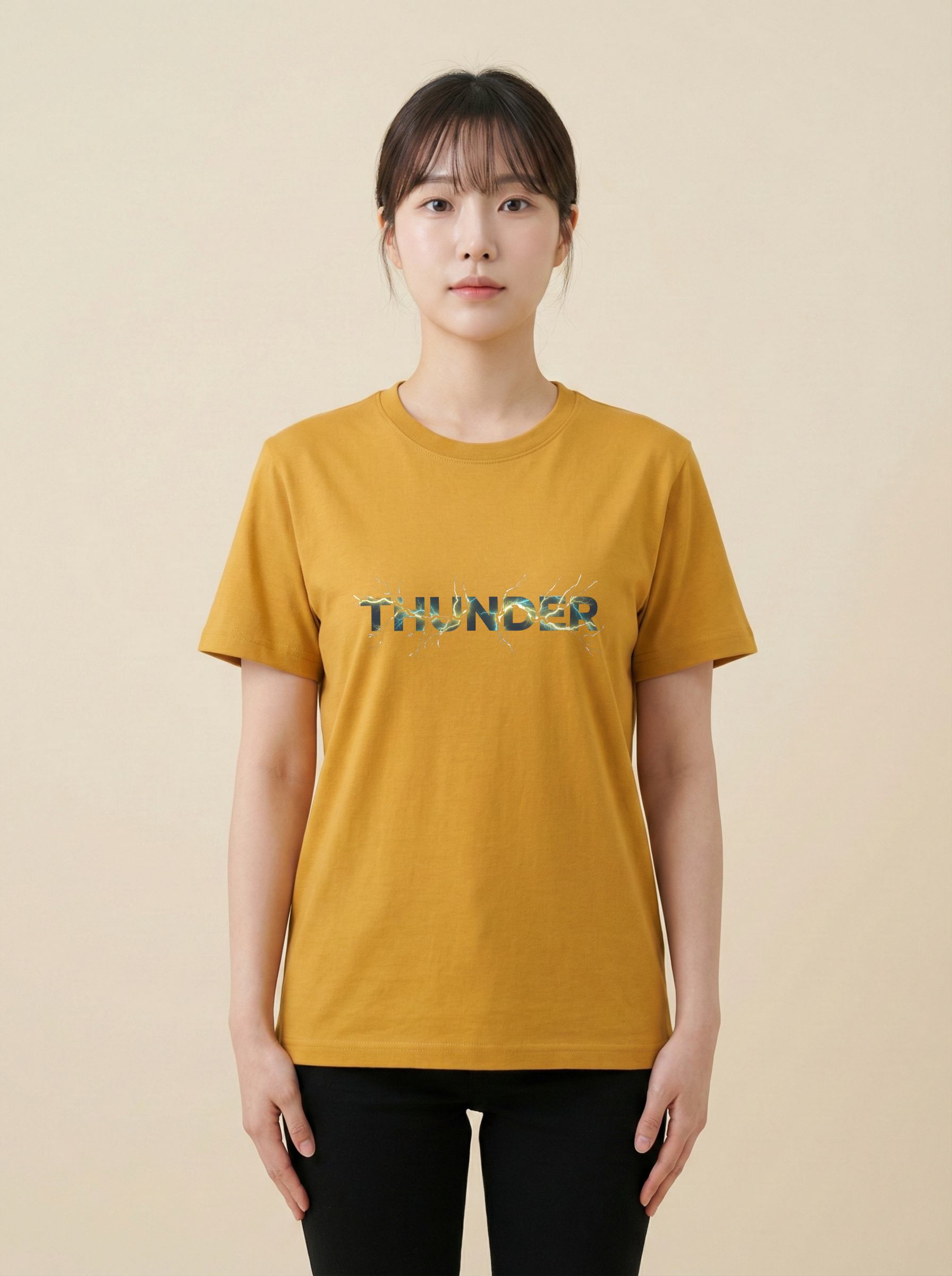 Thunder Classic Crew Tee Mustard Yellow