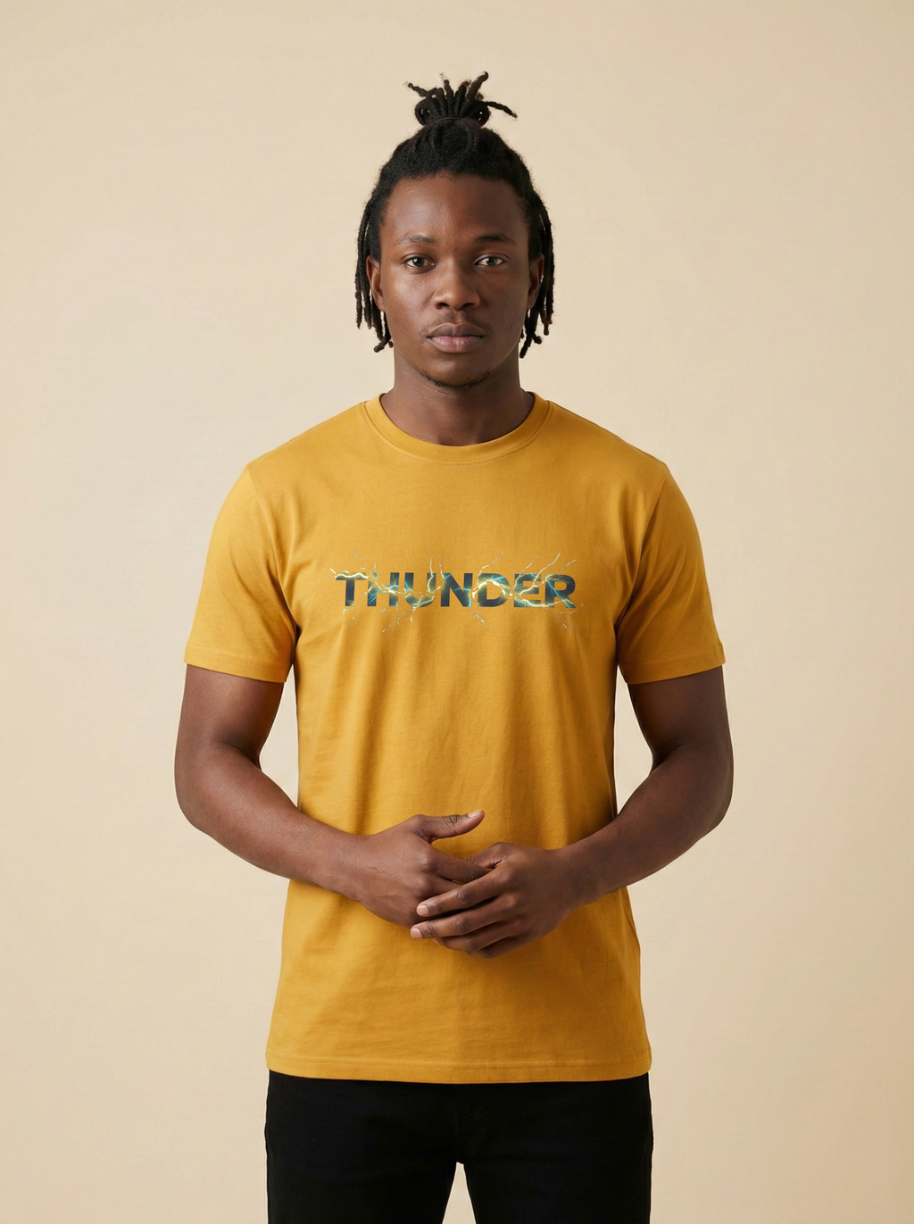 Thunder Classic Crew Tee Mustard Yellow