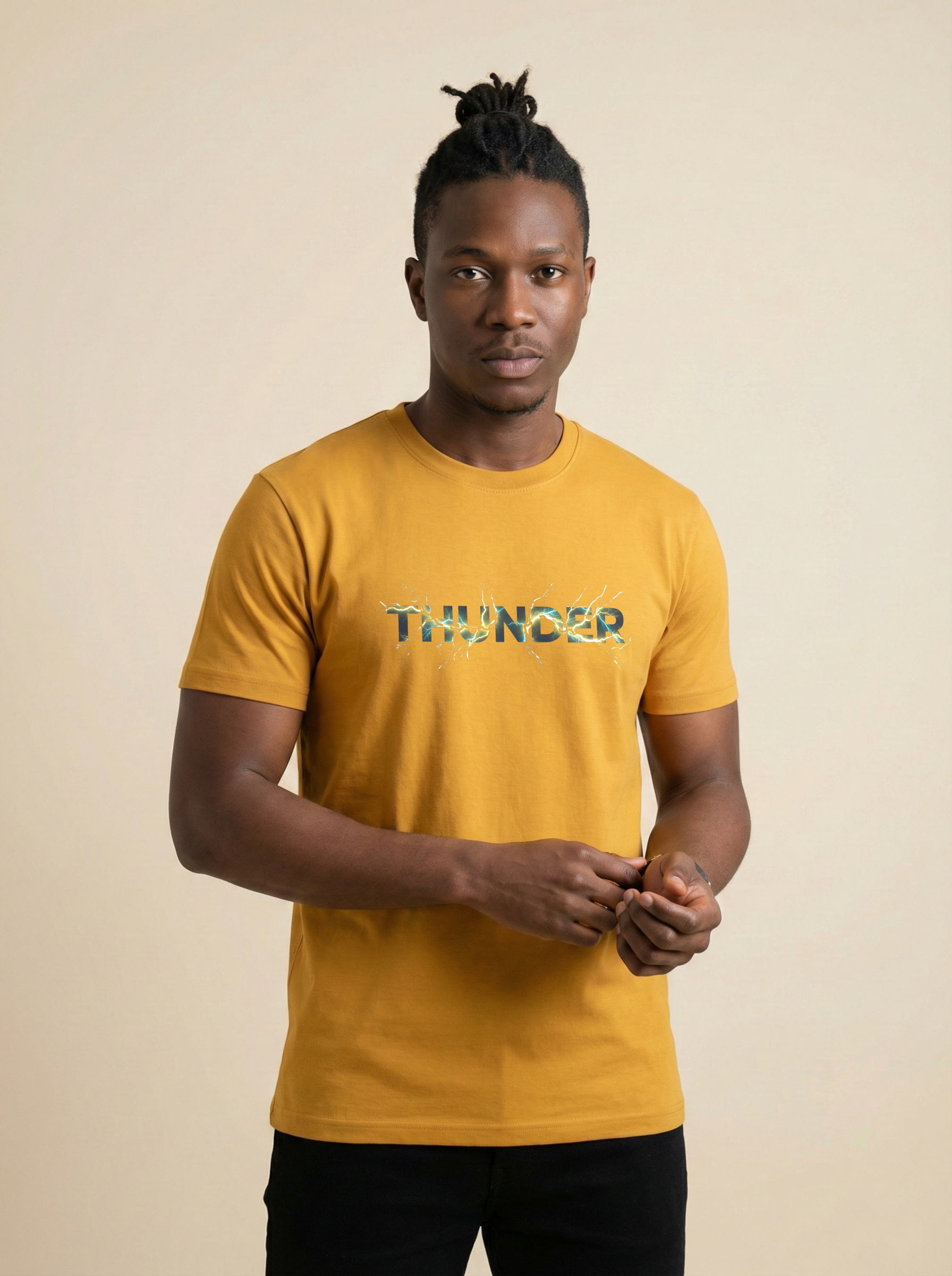 Thunder Classic Crew Tee Mustard Yellow