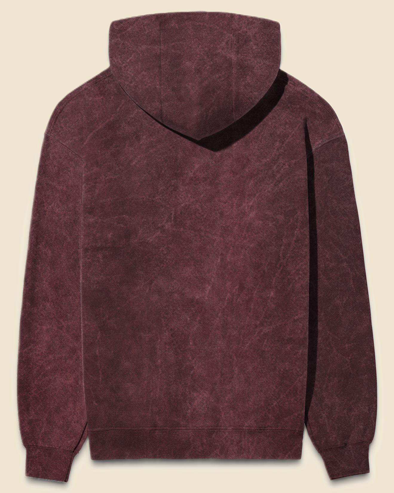 Unisex Acid Wash Hoodie Maroon