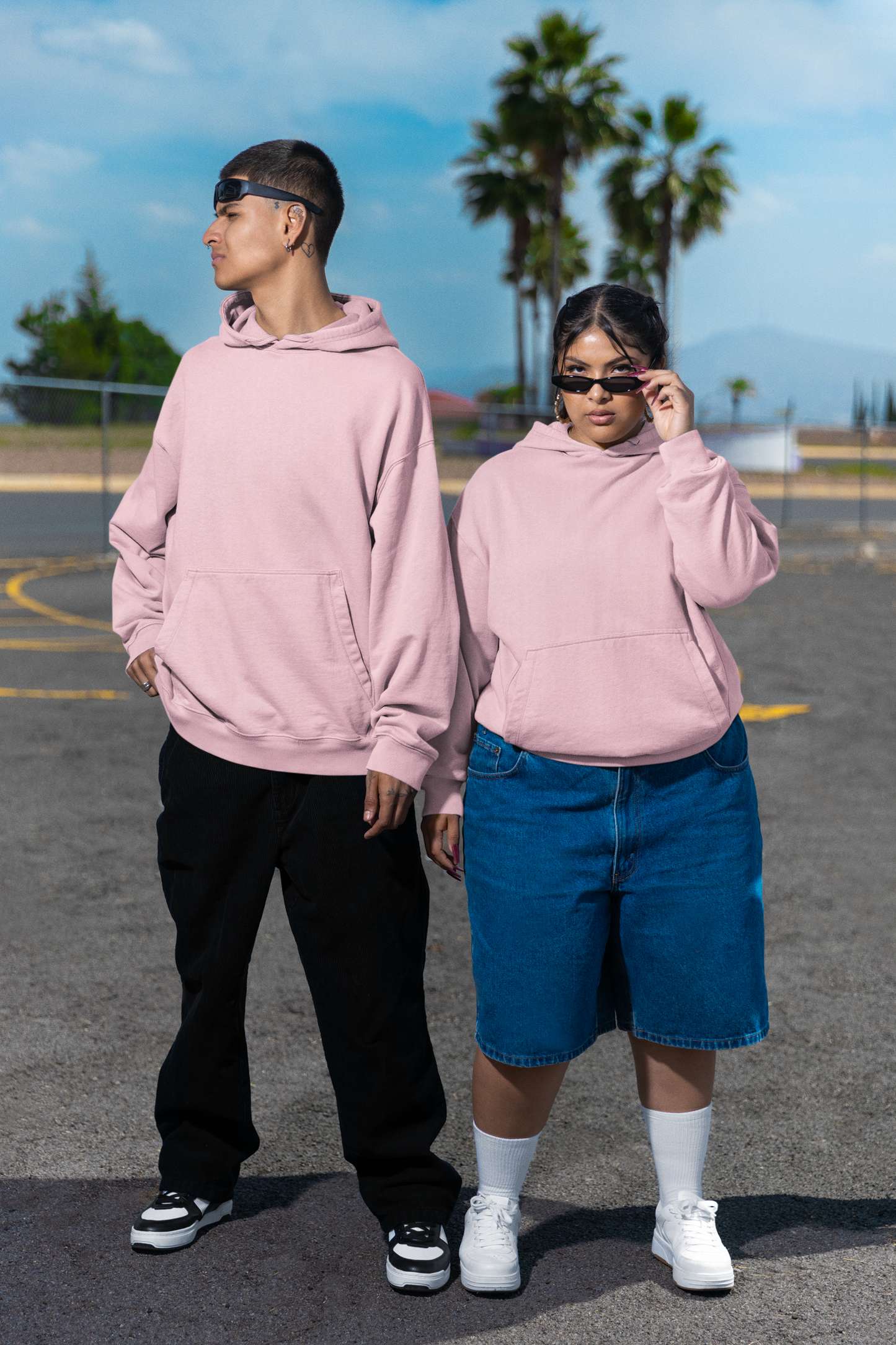 Unisex Oversized Hoodie Baby Pink