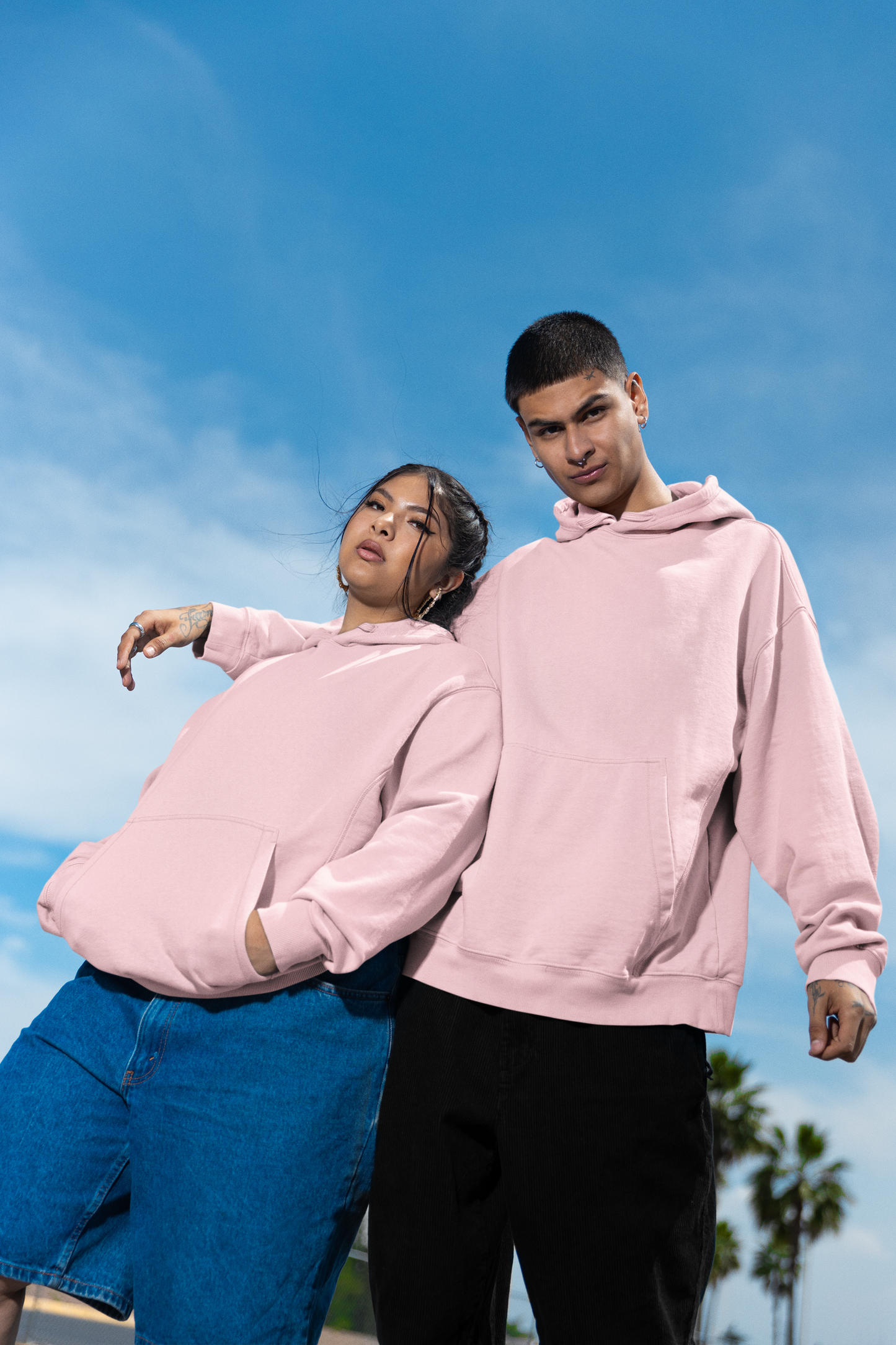 Unisex Oversized Hoodie Baby Pink